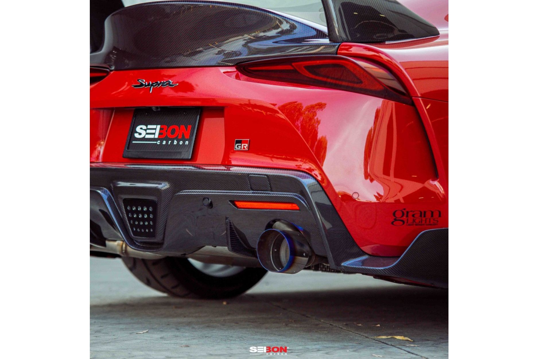 Seibon Carbon Fiber diffuser for TOYOTA SUPRA 2020 Style (8) 