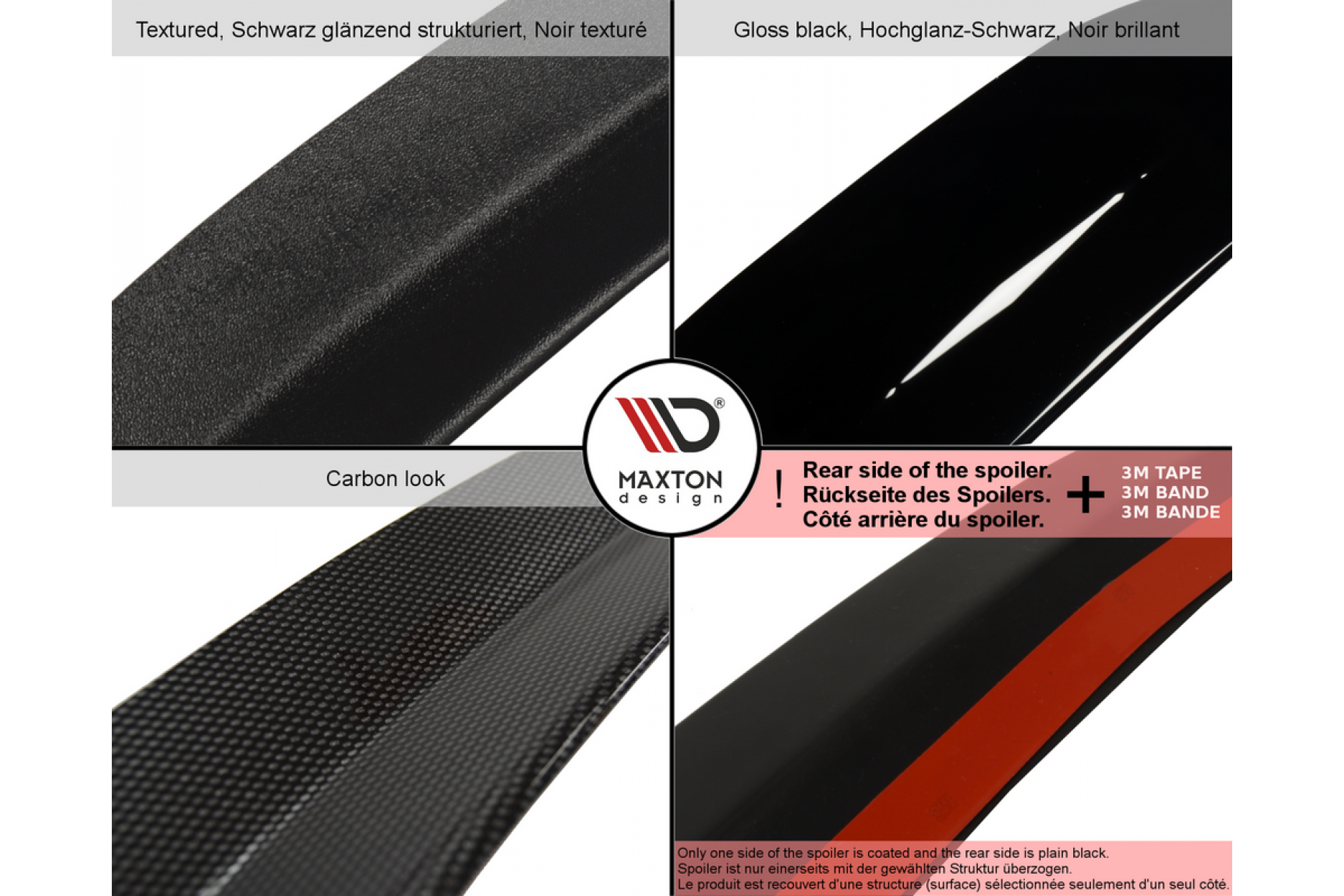 Maxton Design ABS Spoiler Aufsatz für Renault Clio MK4 RS schwarz hochglanz (8) 