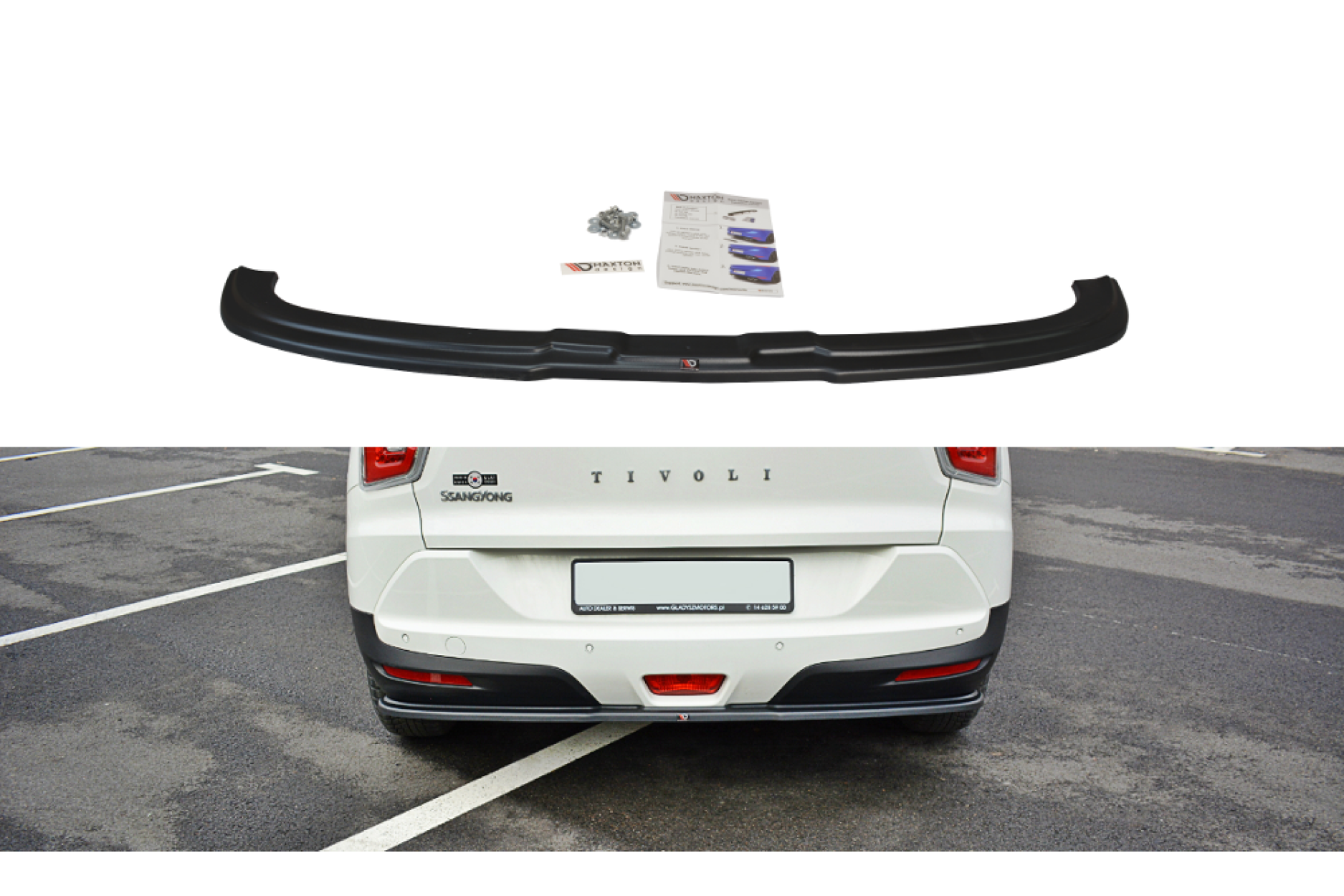 Maxton Design ABS Diffusor für SsangYong Tivoli schwarz hochglanz