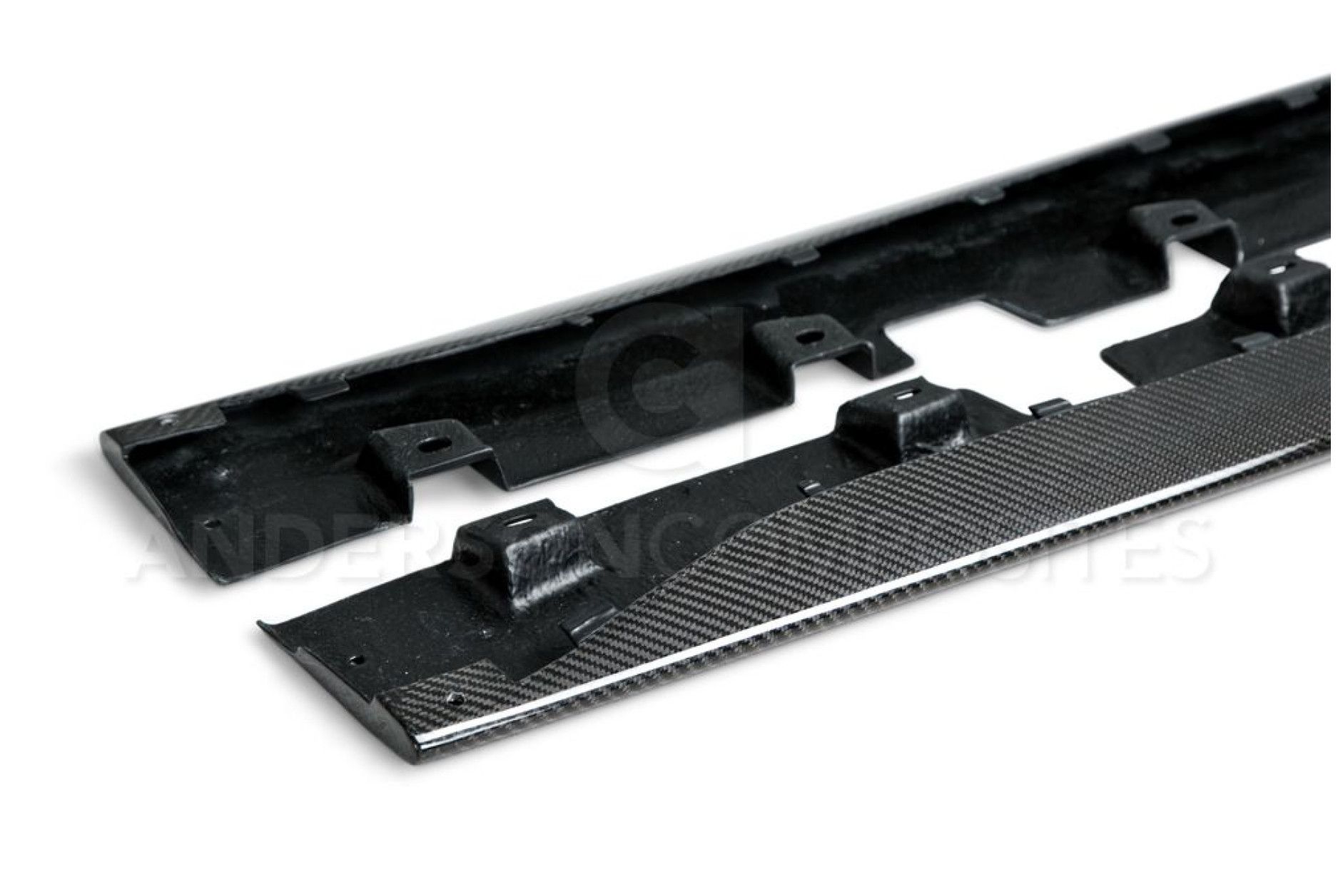 Anderson Composites Type-OE carbon fiber side rocker panel splitter for 2015-2019 Ford Mustang (4) 
