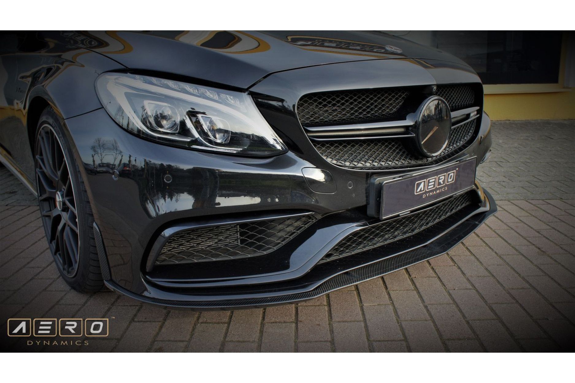 AERO Dynamics front lip spoiler for Mercedes Benz C-Class W205|S205 C63  AMG|C63S AMG