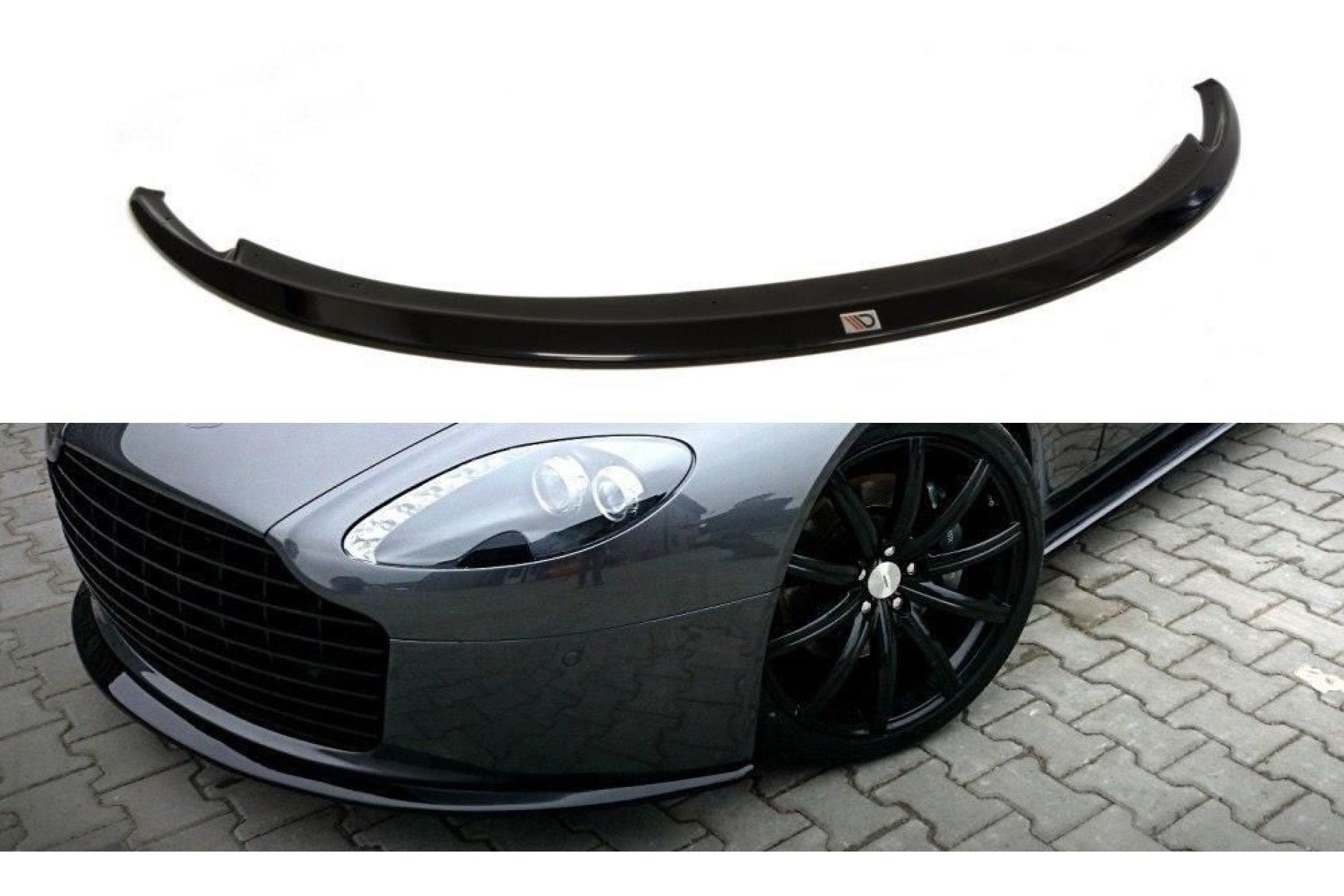 Maxton Design ABS Frontlippe für Aston Martin V8 Vantage schwarz hochglanz
