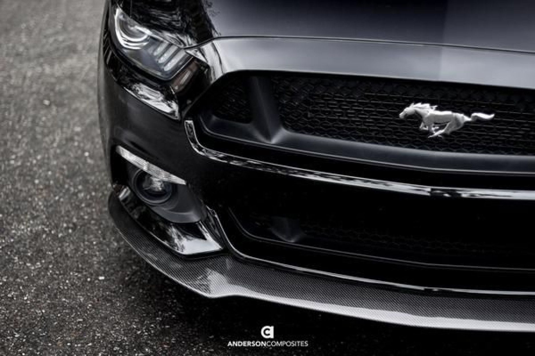 Anderson Composites Type-AC carbon fiber front chin splitter for 2015-2017 Ford Mustang (6) 