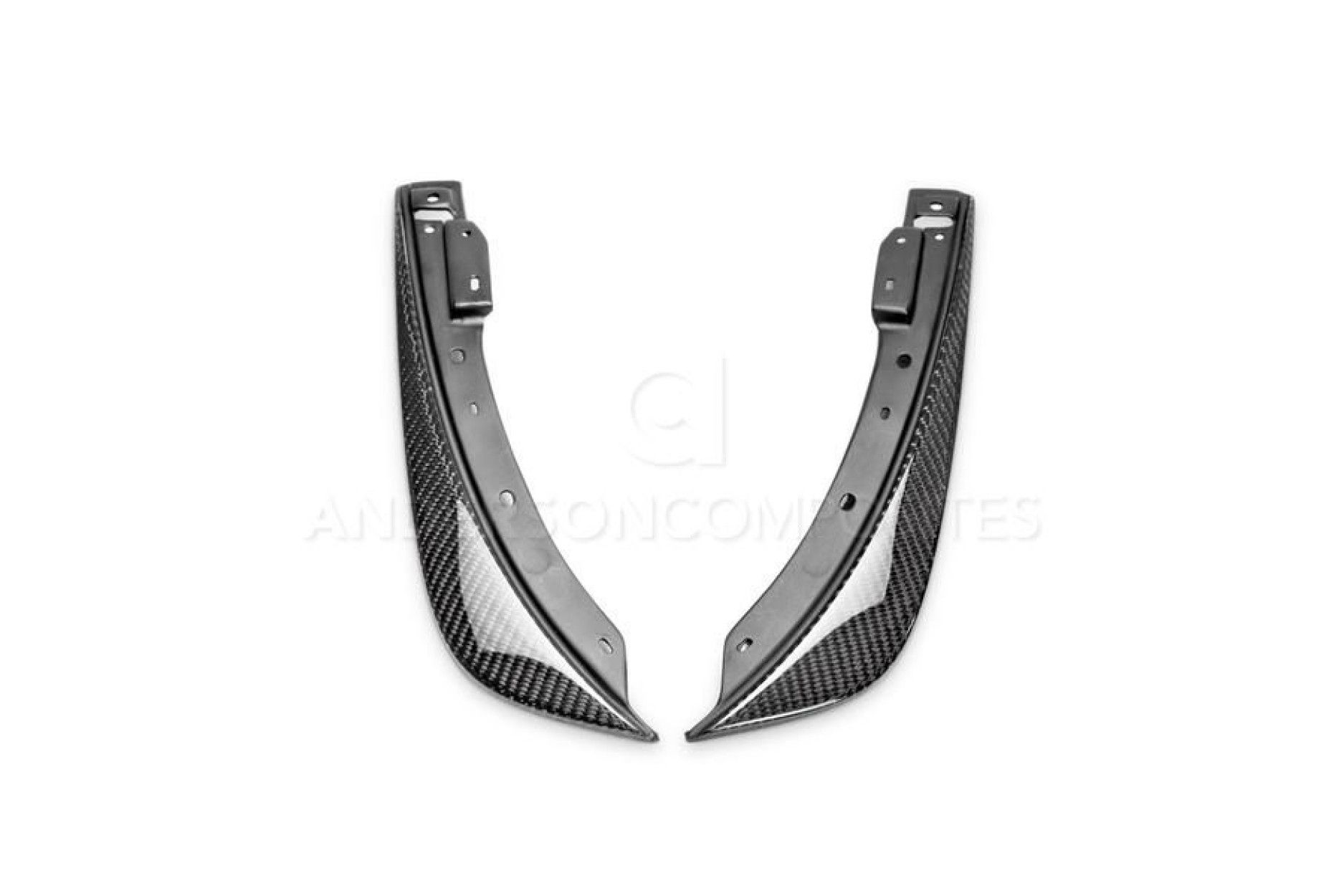 Anderson Composites Carbon fiber front bumper canards for 2008-2014 Dodge Challenger