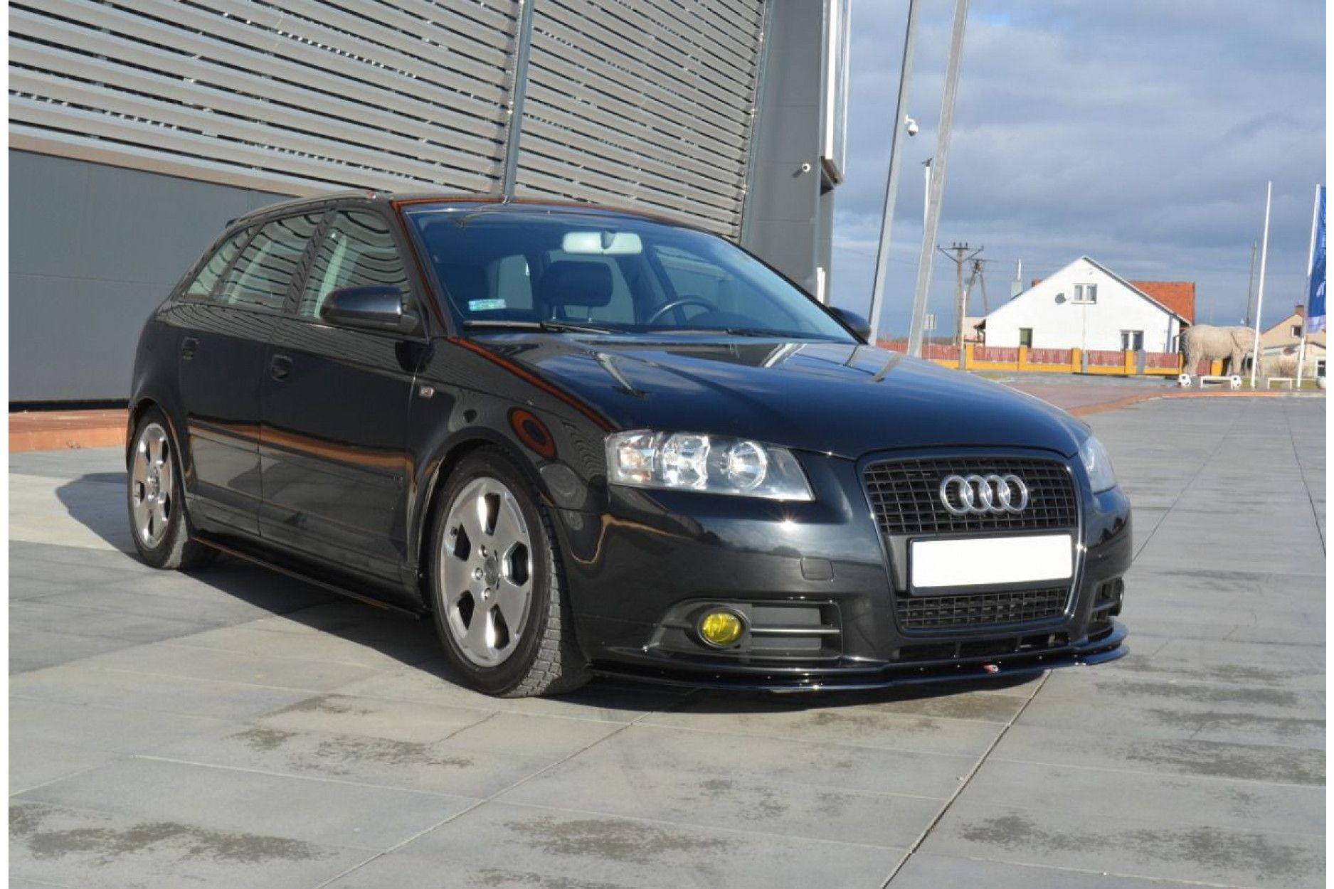 Maxton Design ABS Frontlippe für Audi A3 8P S3|RS3 S-Line schwarz hochglanz (4) 
