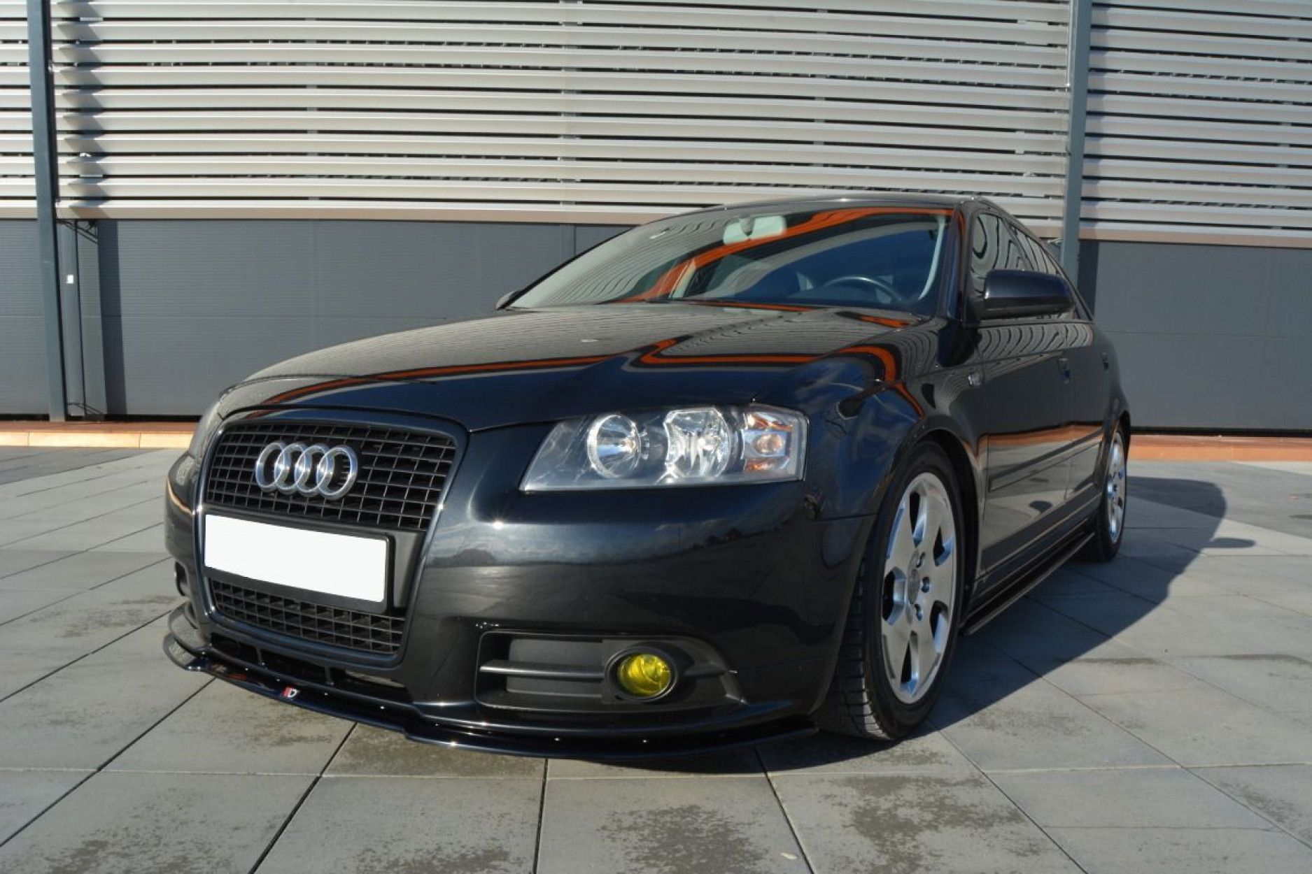 Maxton Design ABS Frontlippe für Audi A3 8P S3|RS3 S-Line schwarz hochglanz (2) 