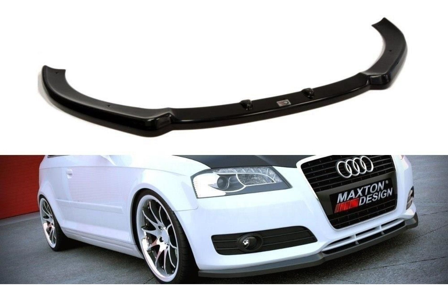 Maxton Design ABS Frontlippe für Audi A3 8P S3|RS3 Facelift schwarz hochglanz