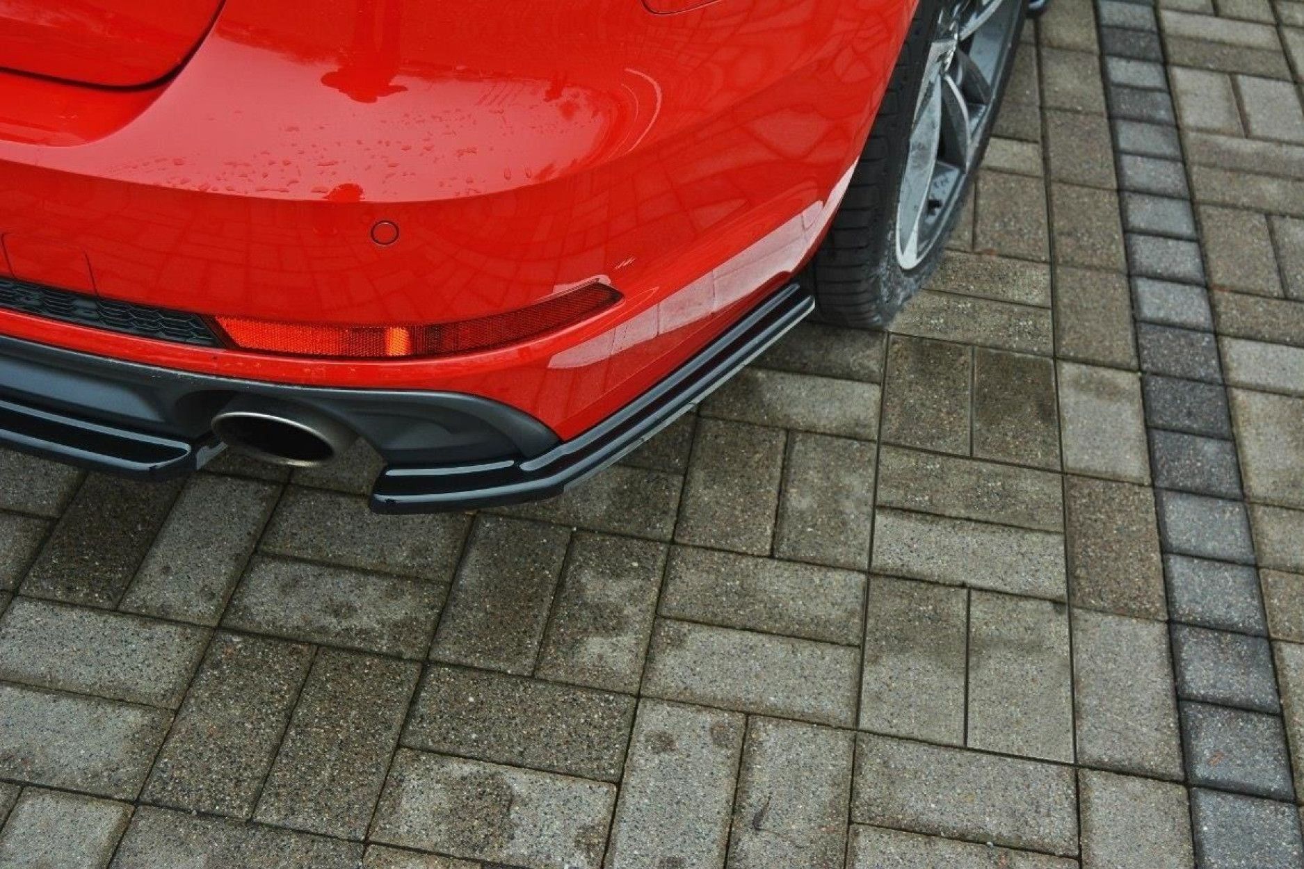 Maxton Design ABS Diffusor Seiten Eerwiterungen Flaps für Audi A4 B9 S4|RS4 S-Line schwarz hochglanz (3) 