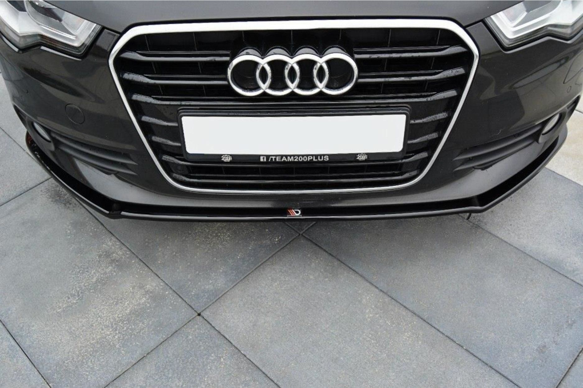 Maxton Design ABS Frontlippe V.1 für Audi A6 C7 S6|RS6 schwarz hochglanz (2) 