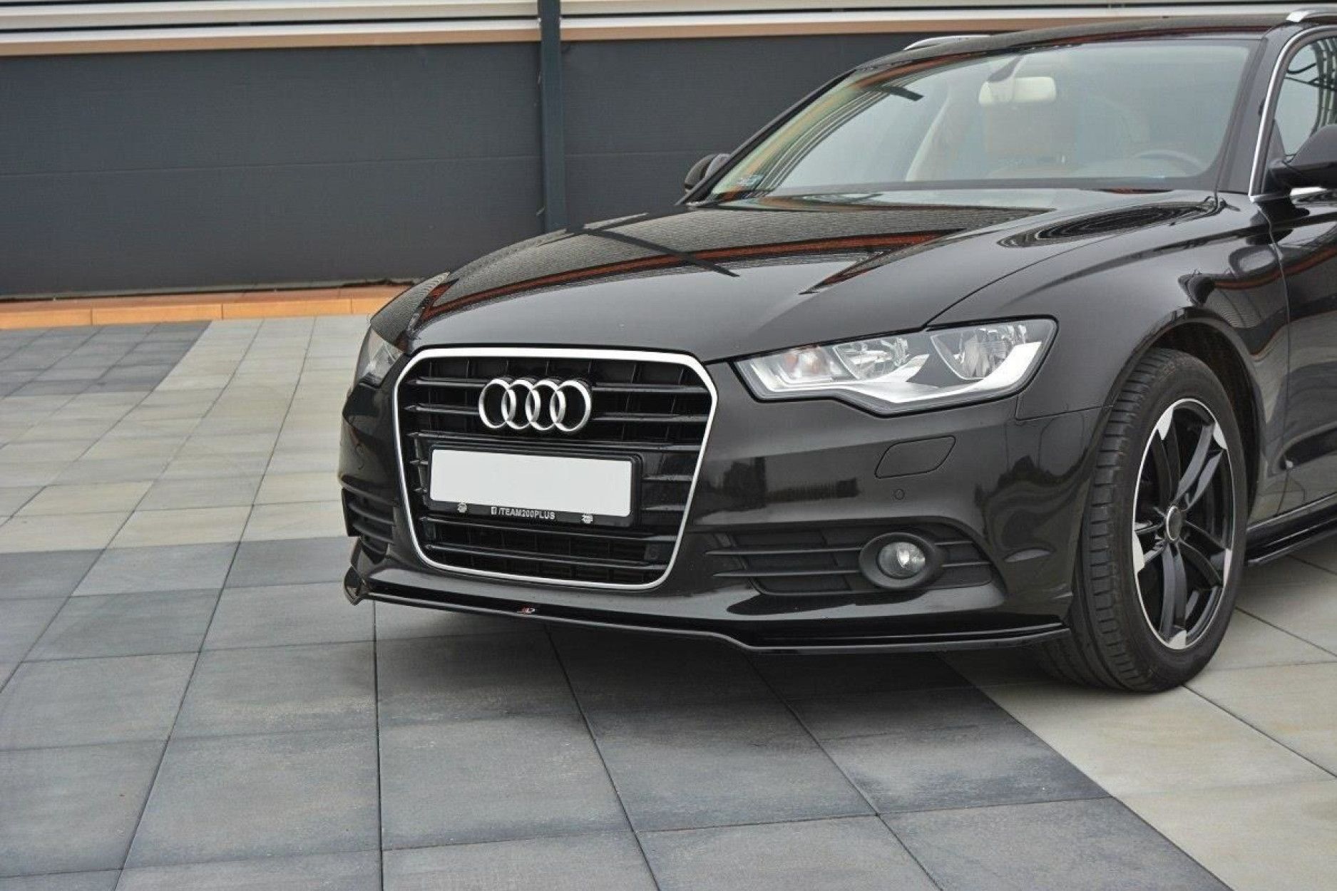 Maxton Design ABS Frontlippe V.1 für Audi A6 C7 S6|RS6 schwarz hochglanz (3) 