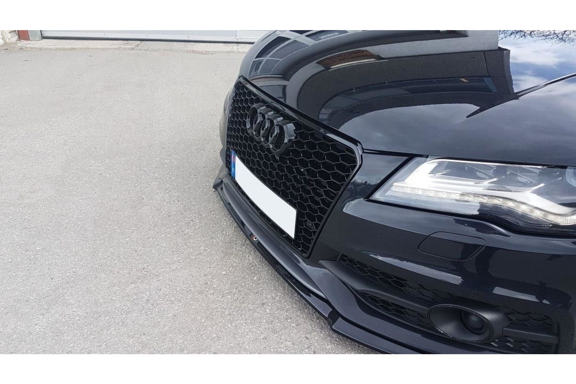 Maxton Design ABS Frontlippe V.1 für Audi A7 C7 S7|RS7 S-Line schwarz hochglanz (4) 