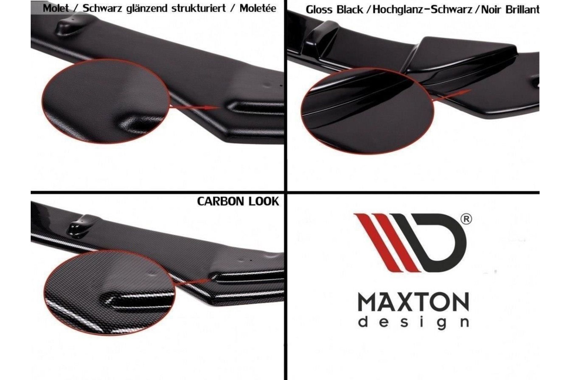 Maxton Design ABS Diffusor Seiten Eerwiterungen Flaps für Audi A7 C7 S7|RS7 S-Line Facelift schwarz hochglanz (5) 