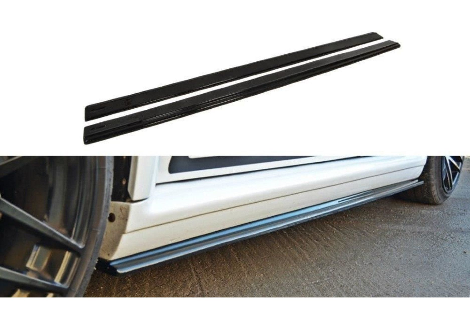 Maxton Design ABS Seitenschweller für Audi A4 B5 S4|RS4 schwarz hochglanz