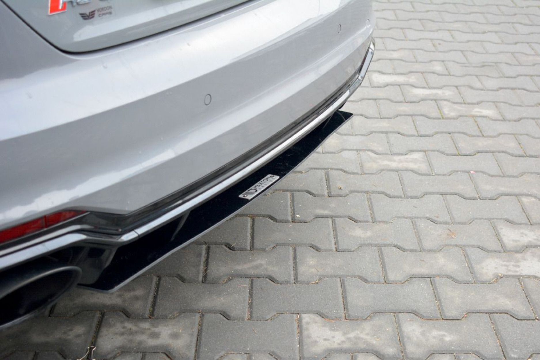 Maxton Design ABS Diffusor Heckschürzen Ansatz für Audi A5 F5 S5|RS5 Coupe schwarz matt (2) 
