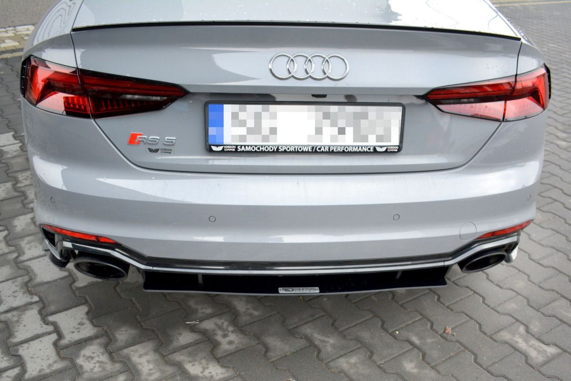 Maxton Design ABS Diffusor Heckschürzen Ansatz für Audi A5 F5 S5|RS5 Coupe schwarz matt (4) 