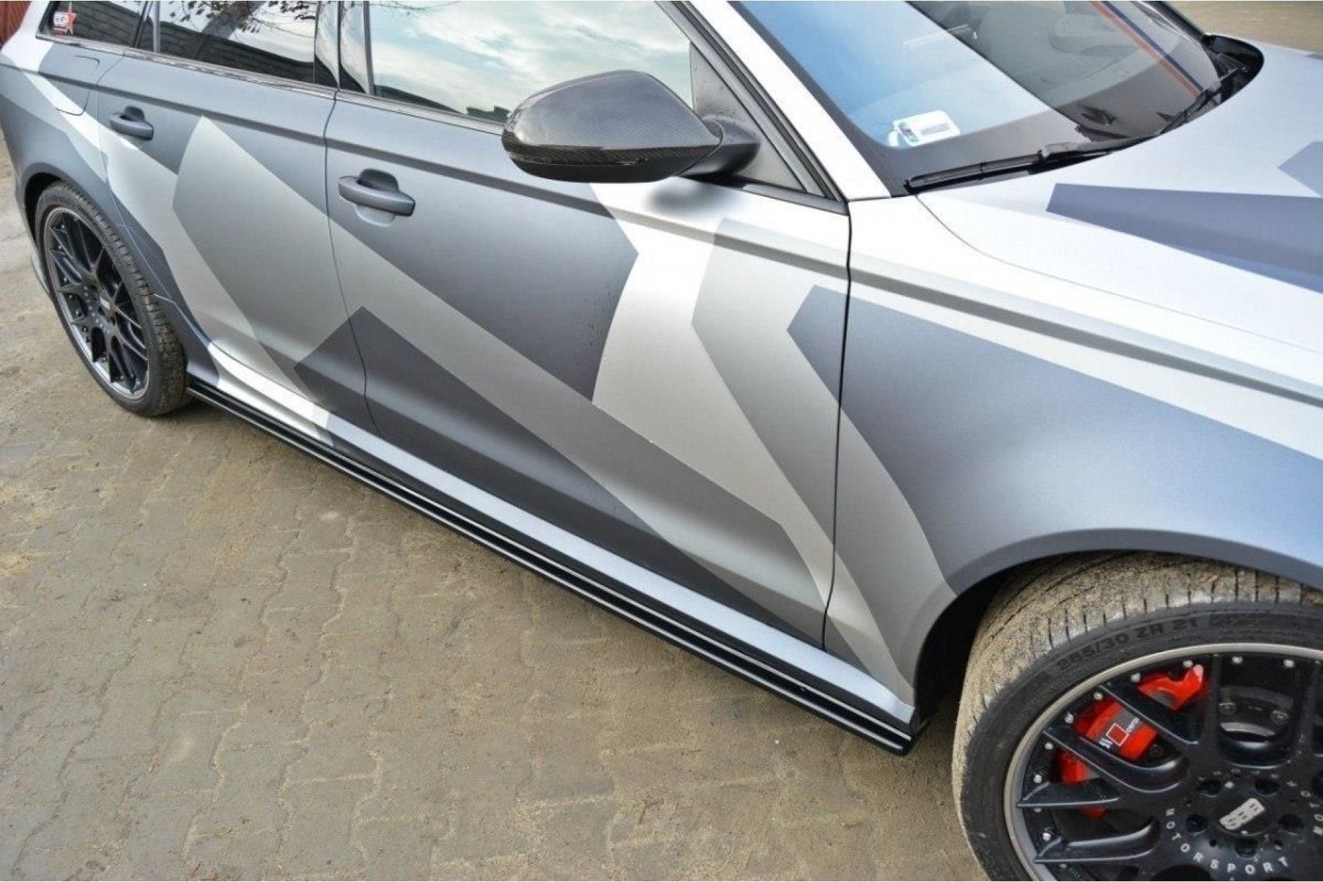 Maxton Design ABS Seitenschweller für Audi A6 C7 S6|RS6 schwarz hochglanz (2) 