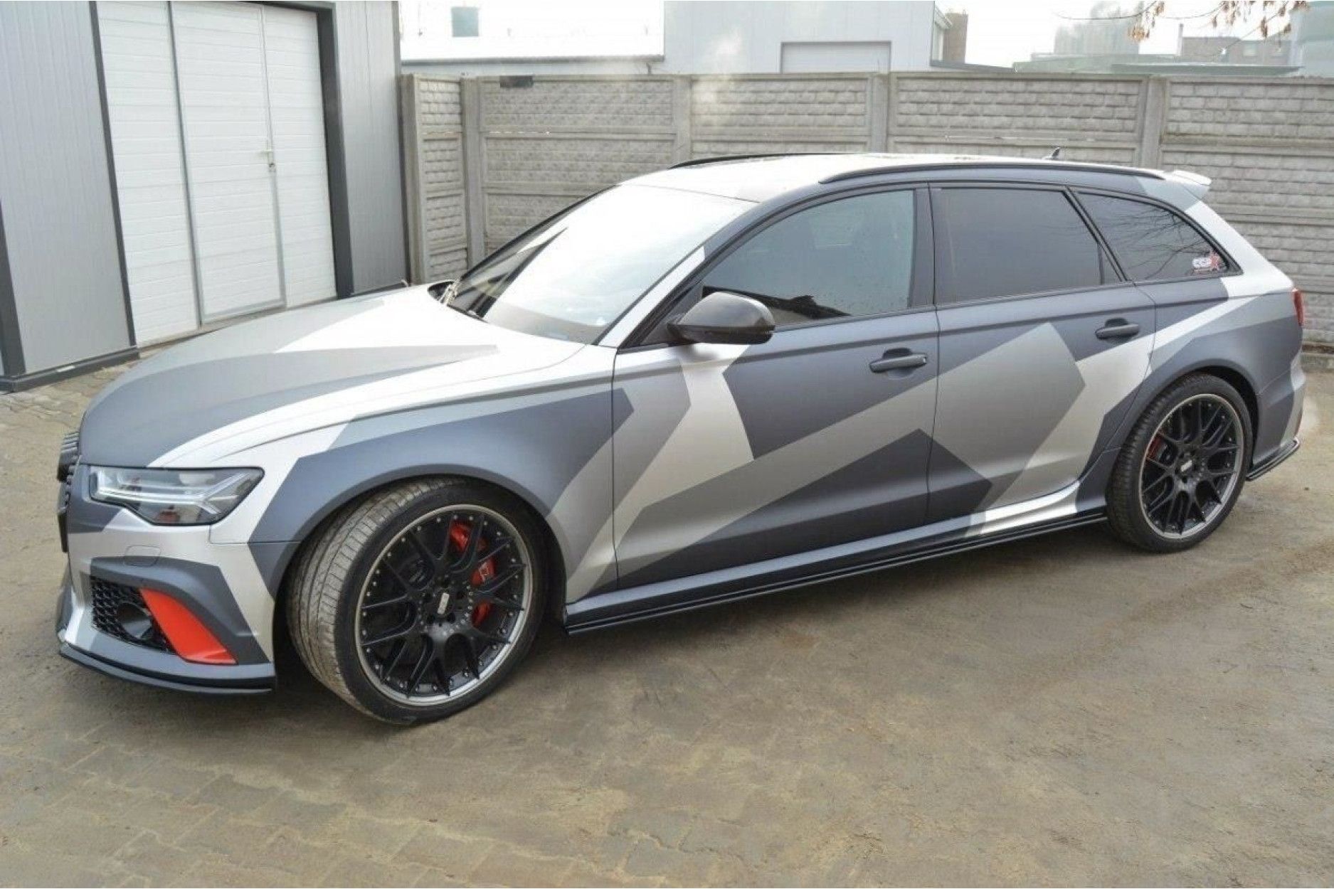 Maxton Design ABS Seitenschweller für Audi A6 C7 S6|RS6 schwarz hochglanz (3) 