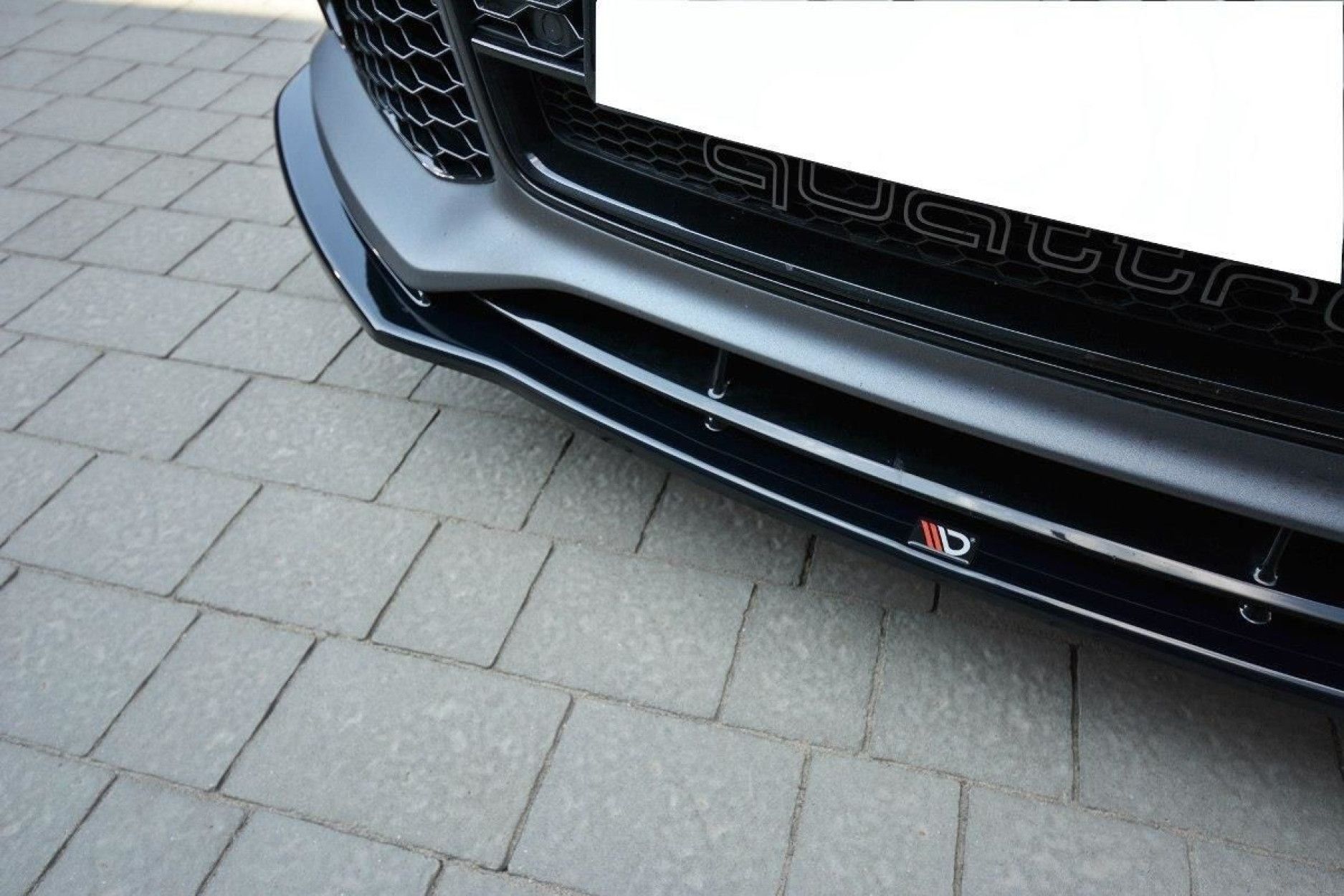 Maxton Design ABS Frontlippe V.1 für Audi A7 C7 S7|RS7 Facelift schwarz hochglanz (3) 