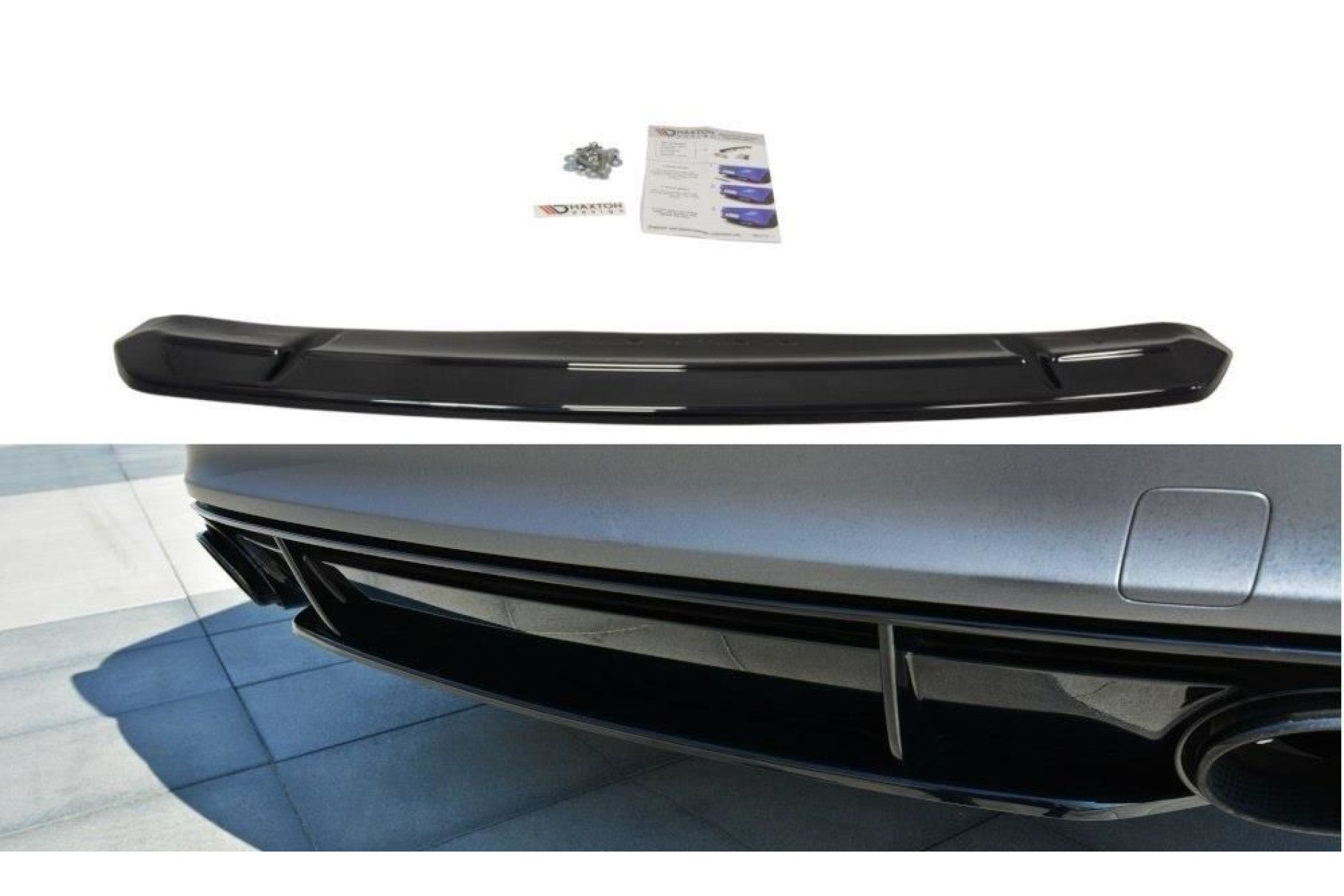 Maxton Design ABS Diffusor für Audi A7 C7 S7|RS7 Facelift schwarz hochglanz