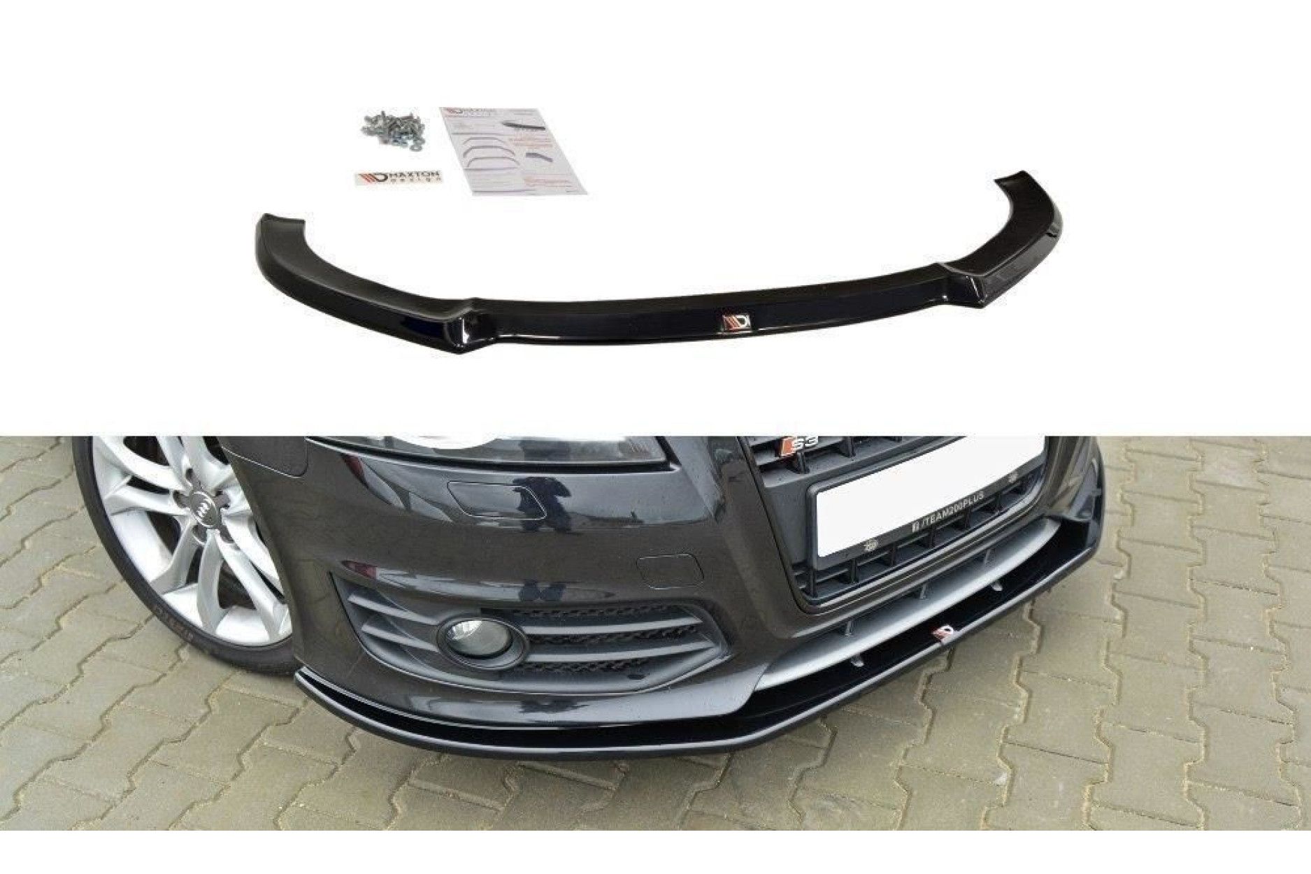 Maxton Design ABS Frontlippe V.1 für Audi A3 8P S3|RS3 Facelift 2009-2013 schwarz hochglanz