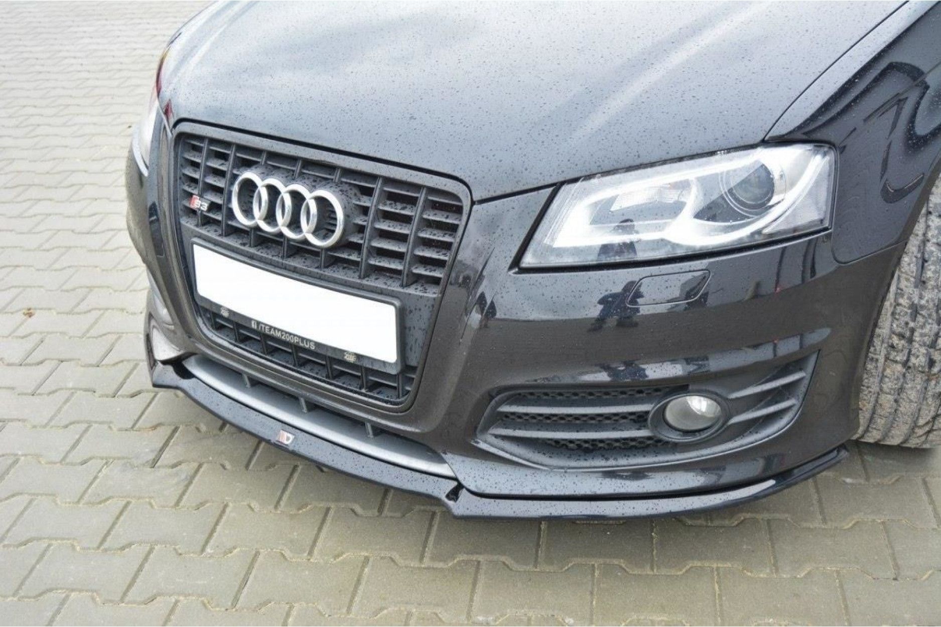 Maxton Design ABS Frontlippe V.1 für Audi A3 8P S3|RS3 Facelift 2009-2013 schwarz hochglanz (3) 
