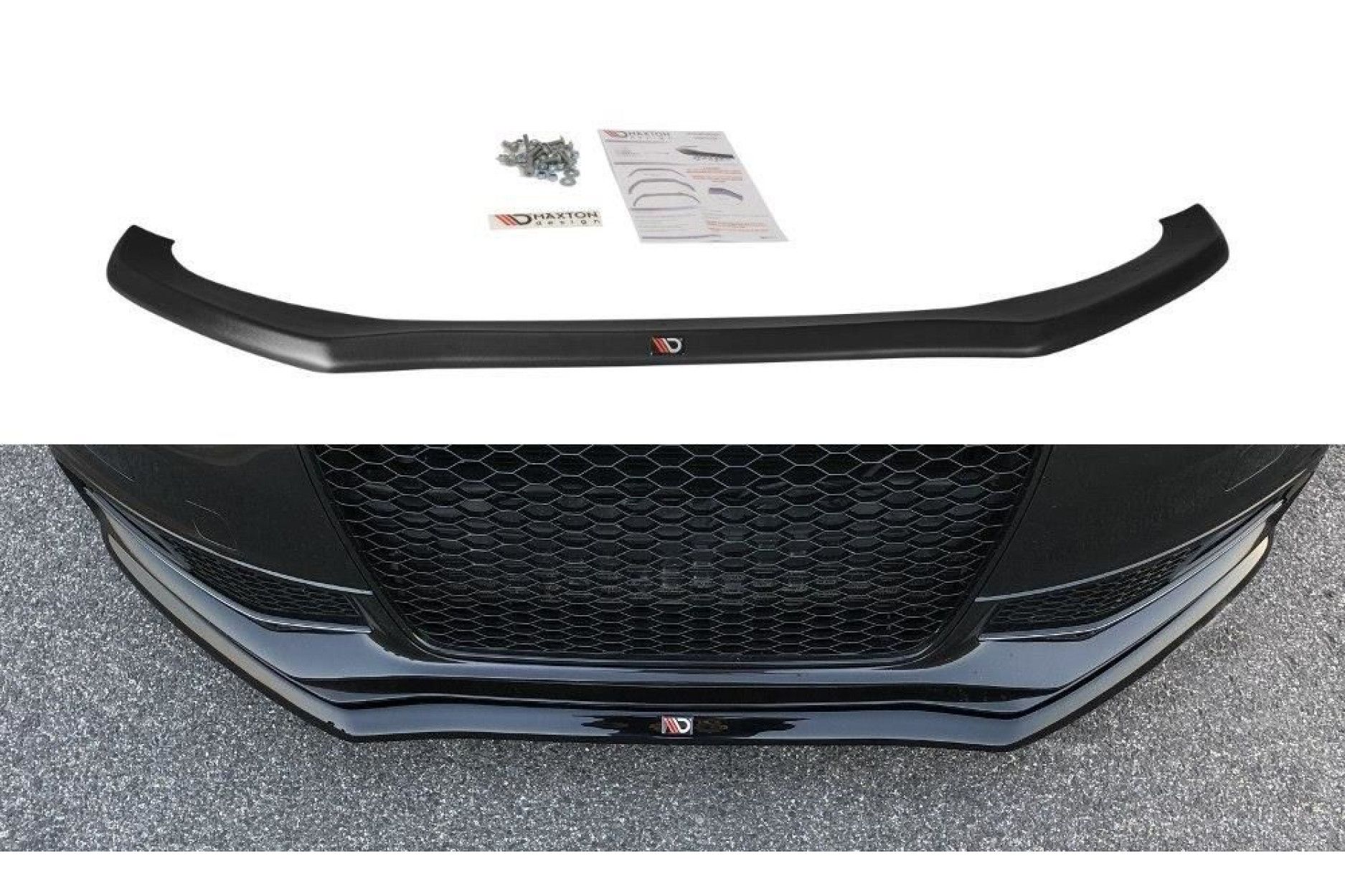 Maxton Design ABS Frontlippe V.1 für Audi A4 B8 S4|RS4 Facelift schwarz hochglanz