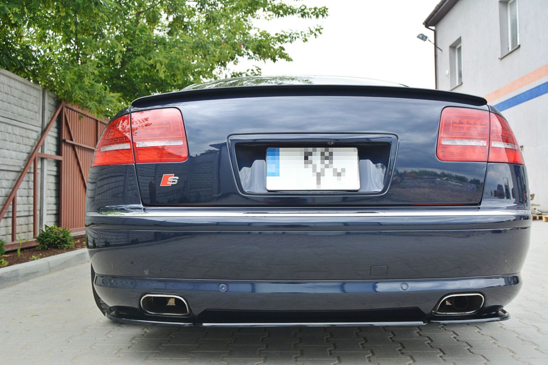 Maxton Design ABS Diffusor für Audi A8 D3 S8 schwarz hochglanz (2) 