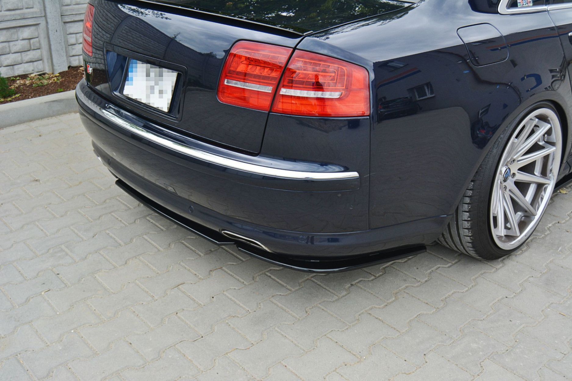 Maxton Design ABS Diffusor für Audi A8 D3 S8 schwarz hochglanz (4) 