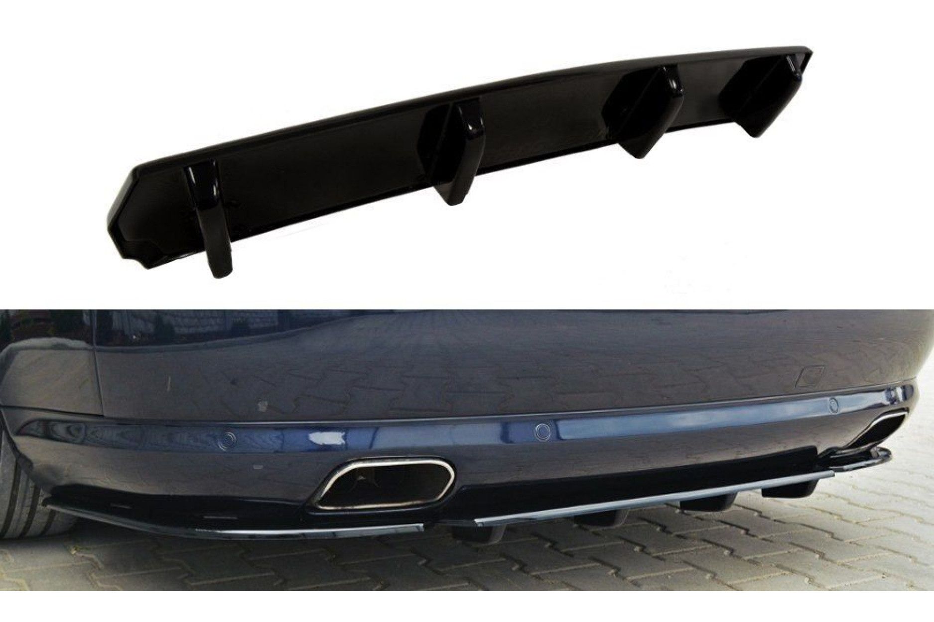 Maxton Design ABS Diffusor für Audi A8 D3 S8 schwarz hochglanz