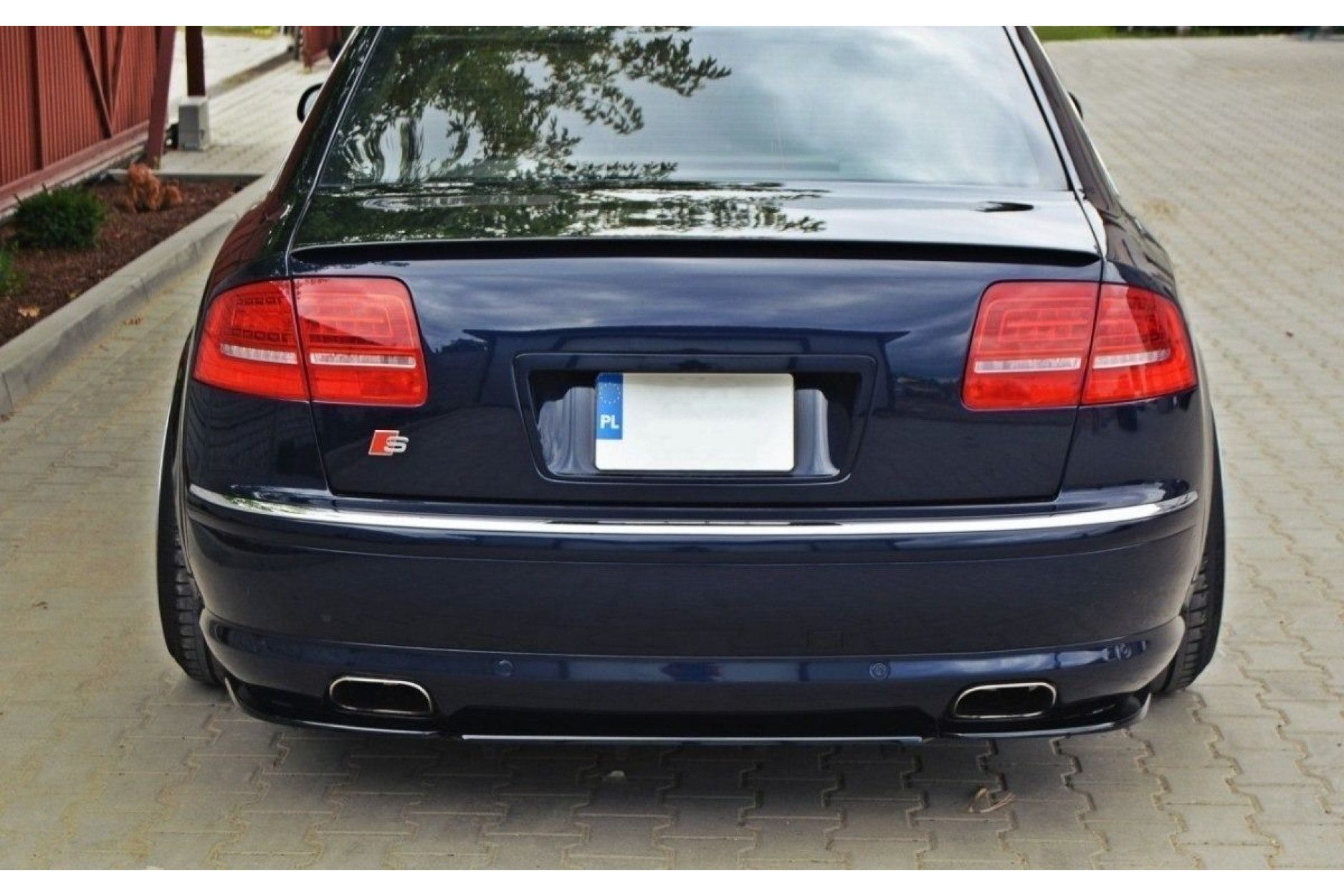 Maxton Design ABS Diffusor für Audi A8 D3 S8 schwarz hochglanz (3) 