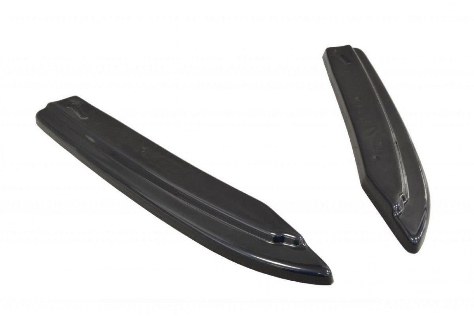 Maxton Design ABS Diffusor Seiten Eerwiterungen Flaps für Audi A8 D4 S8 schwarz hochglanz (2) 