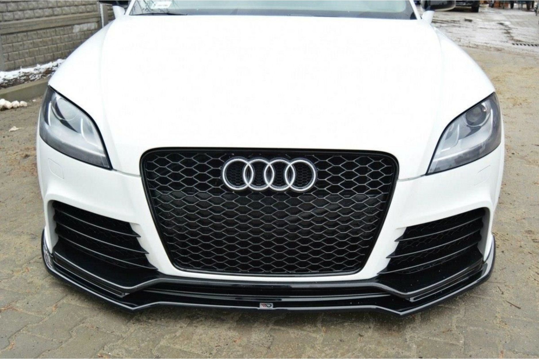 Maxton Design ABS Frontlippe V.2 für Audi TT 8J schwarz hochglanz (2) 