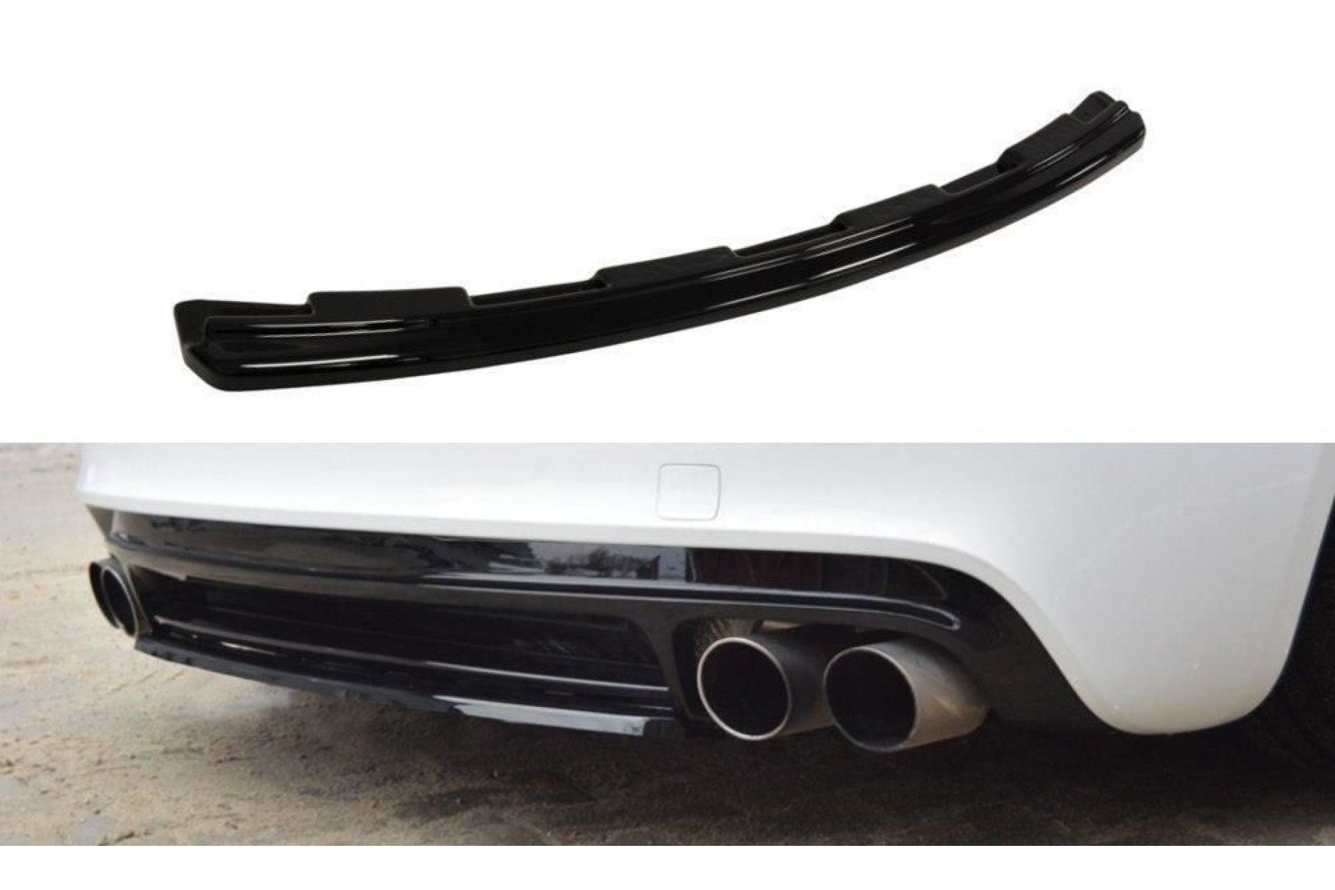 Maxton Design ABS Diffusor für Audi TT 8J schwarz hochglanz