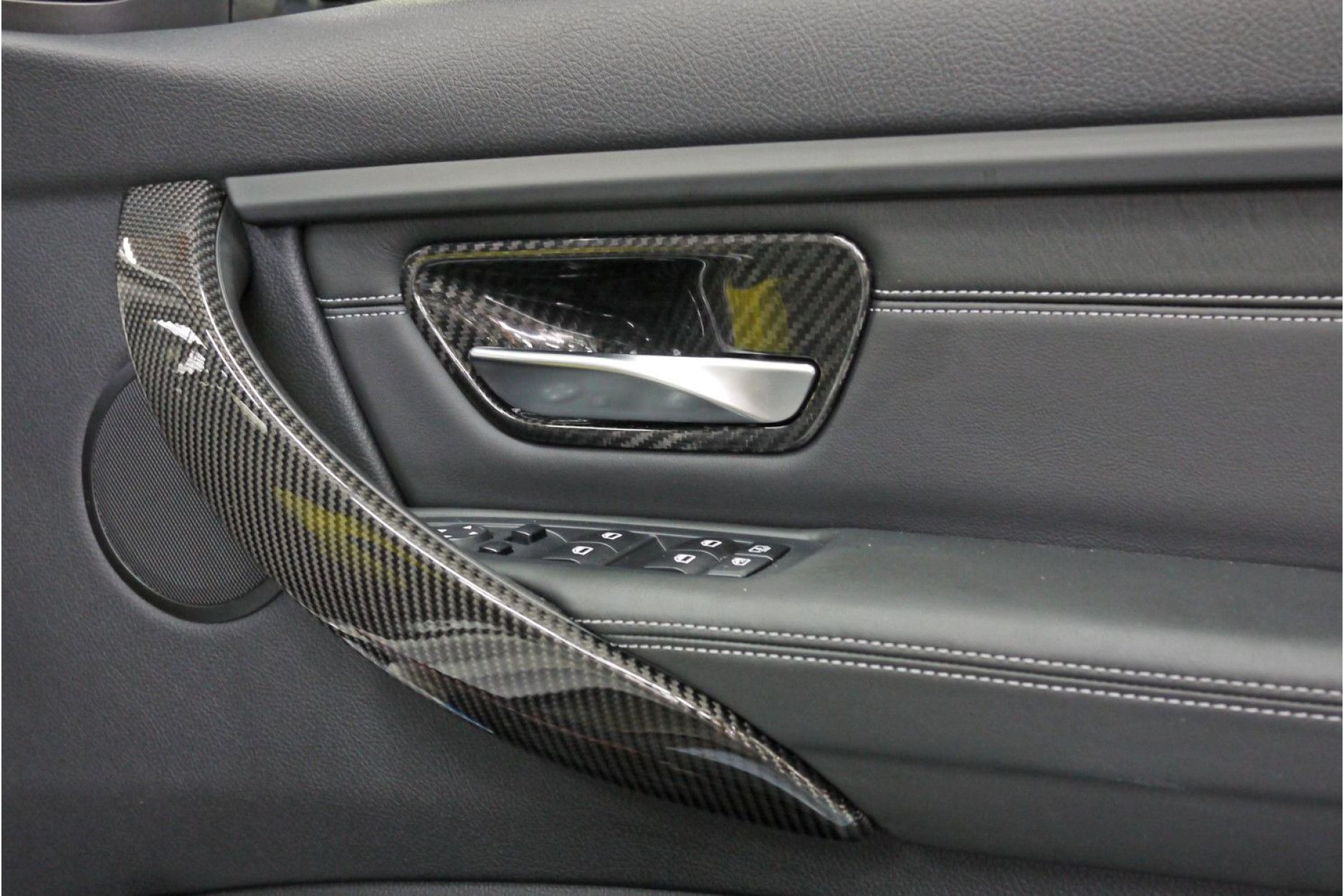 Autotecknic Dry Carbon Fiber Interior Door Handle Covers for BMW F