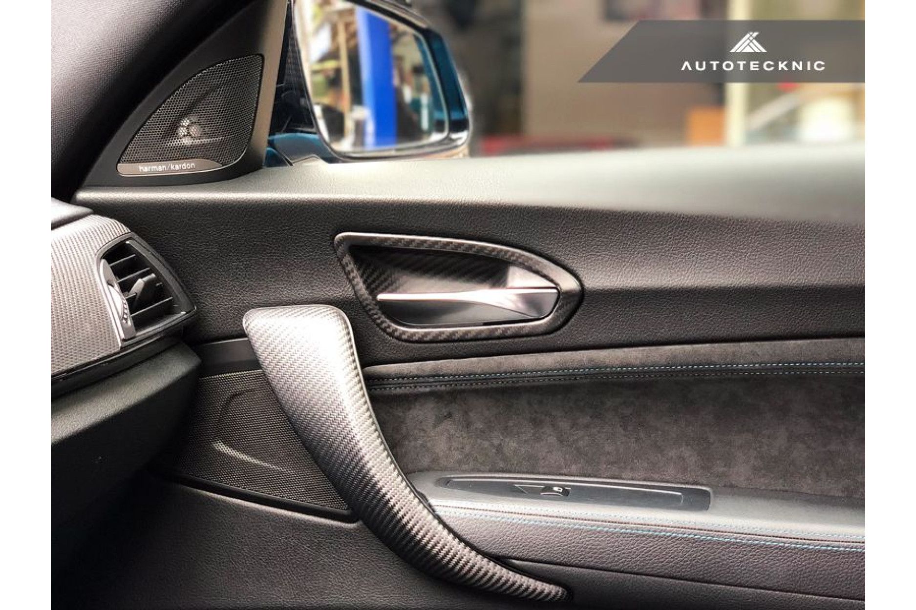 Autotecknic Dry Carbon Fiber Interior Door Handle Covers - F20 1-Series | F22 2-Series | F87 M2 (6) 
