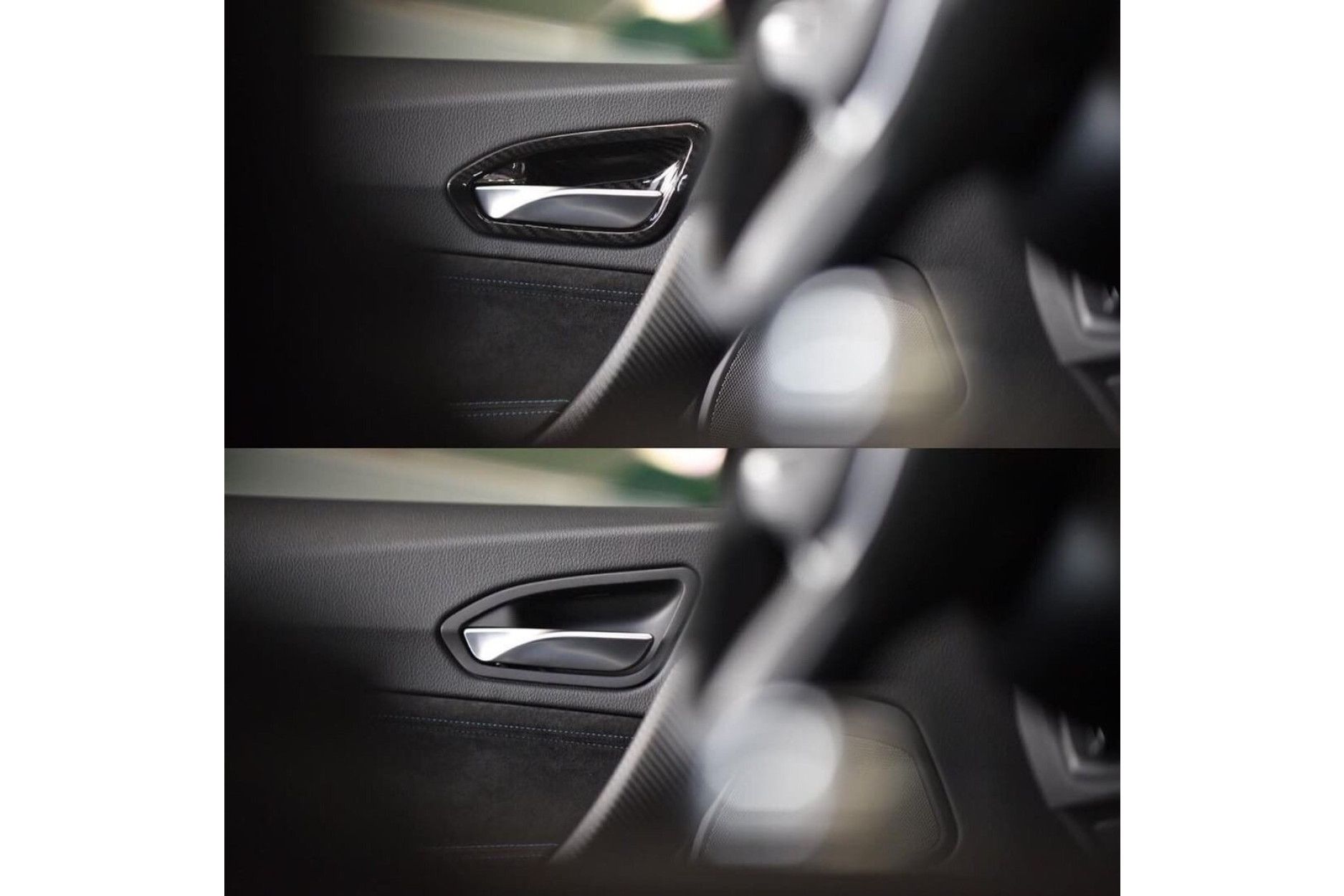 AutoTecknic Carbon Innentürgriffabdeckungen - F20 1-Serie | F22 2-Serie | F87 M2 - matt mit Lichtpaket (5) 