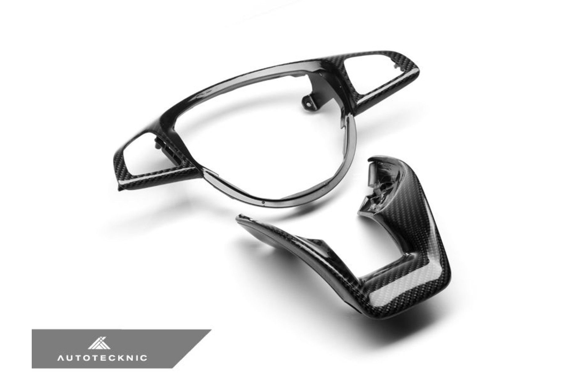 AutoTecknic Carbon Fiber Steering Wheel Trim - Mercedes Benz W205 (Various Vehicles) (3) 