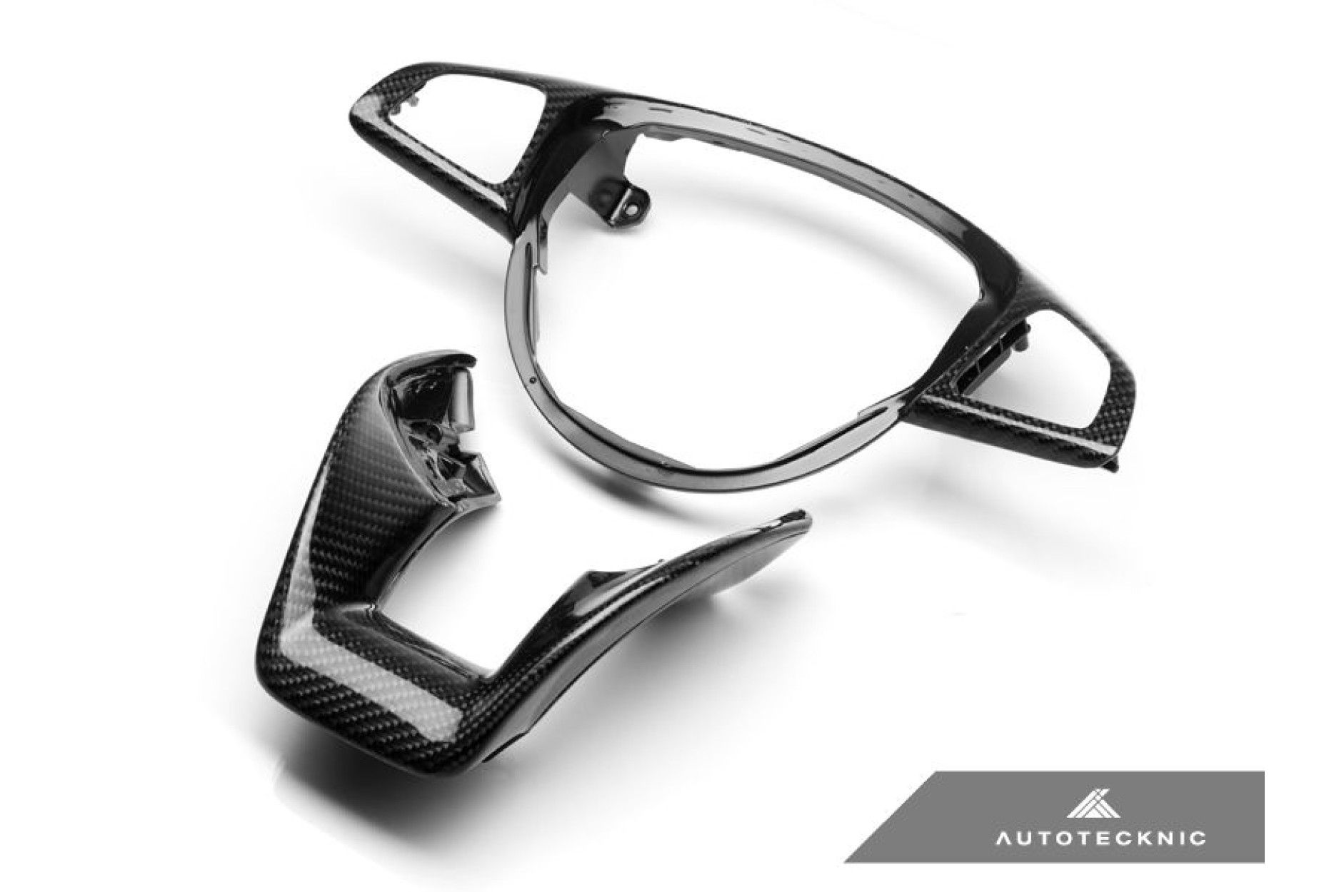 AutoTecknic Carbon Fiber Steering Wheel Trim - Mercedes Benz W205 (Various Vehicles) (2) 