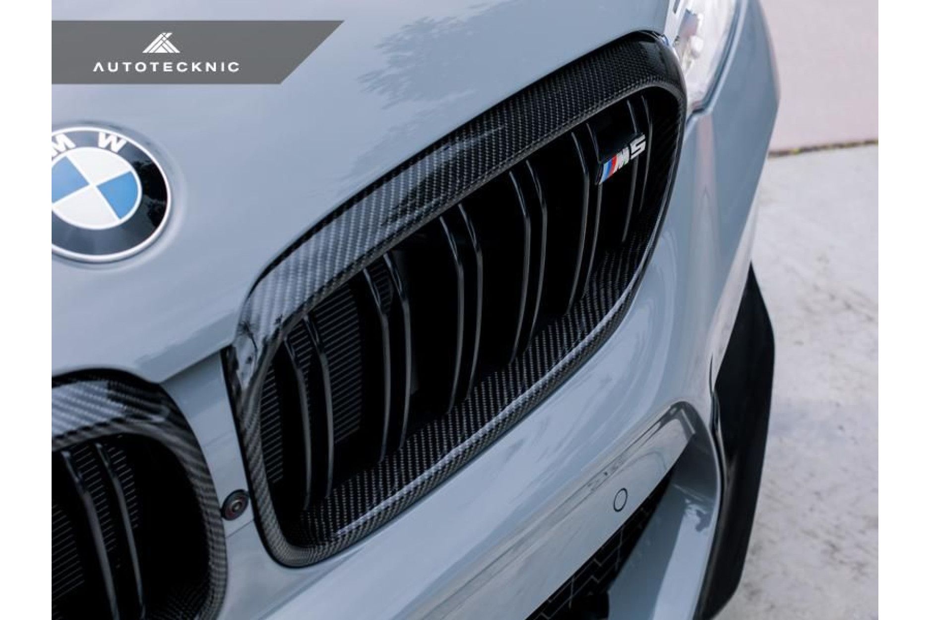 AutoTecknic Replacement Carbon Fiber Front Grilles Surrounds - F90 M5 (5) 