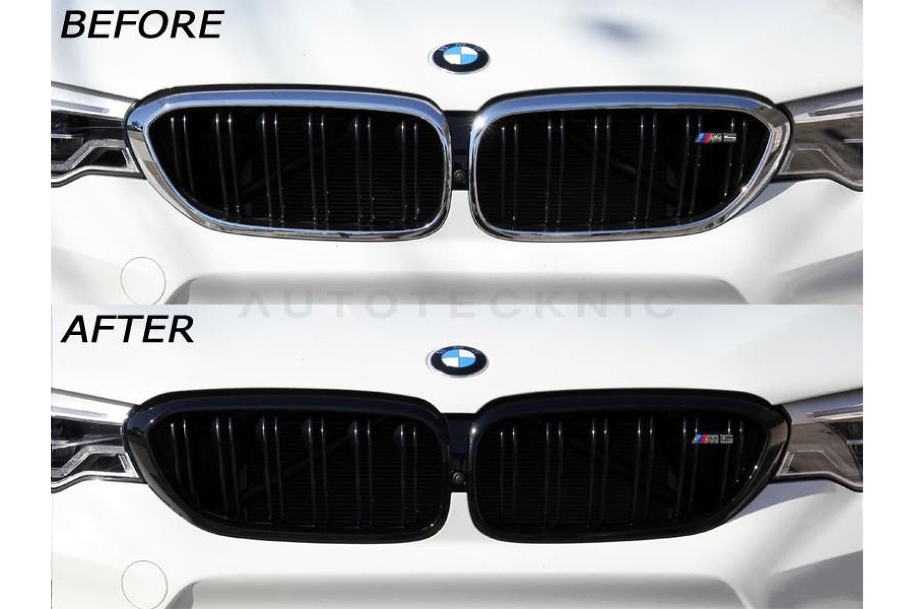 AutoTecknic Replacement Glazing Black Front Grilles Surrounds - F90 M5 (7) 