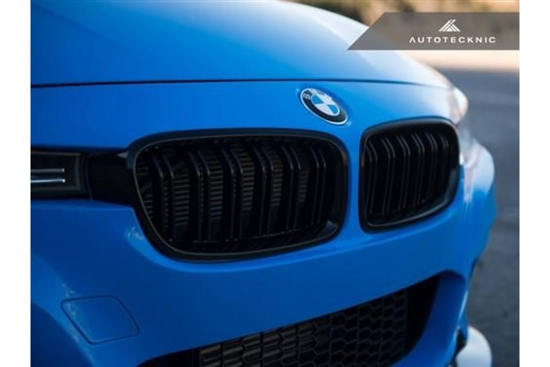 AutoTecknic Stealth Black Front Grille - Dual Slats - F30 (2) 