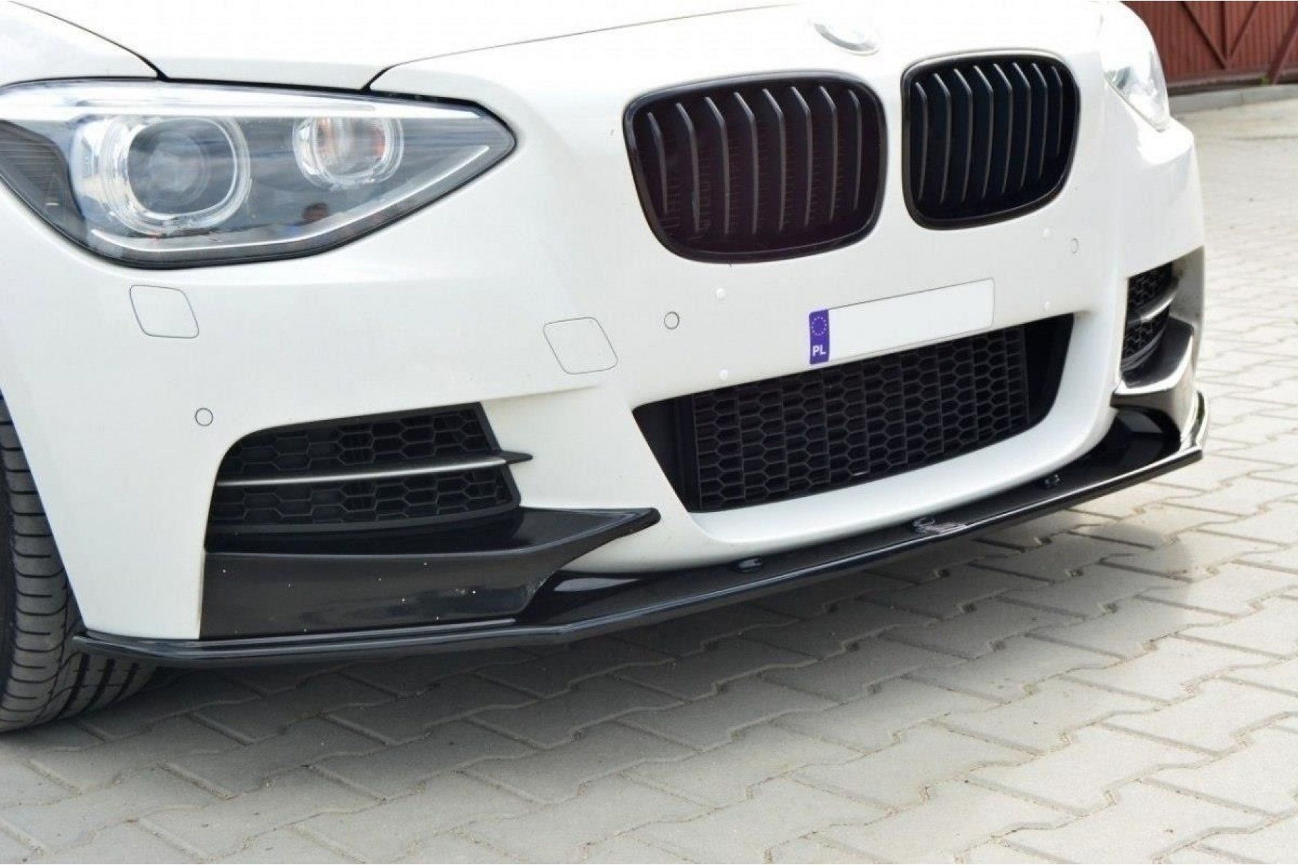 Maxton Design ABS Frontlippe fur BMW 1er F20 F21 M Paket Vorfacelift schwarz hochglanz buy online at CFD