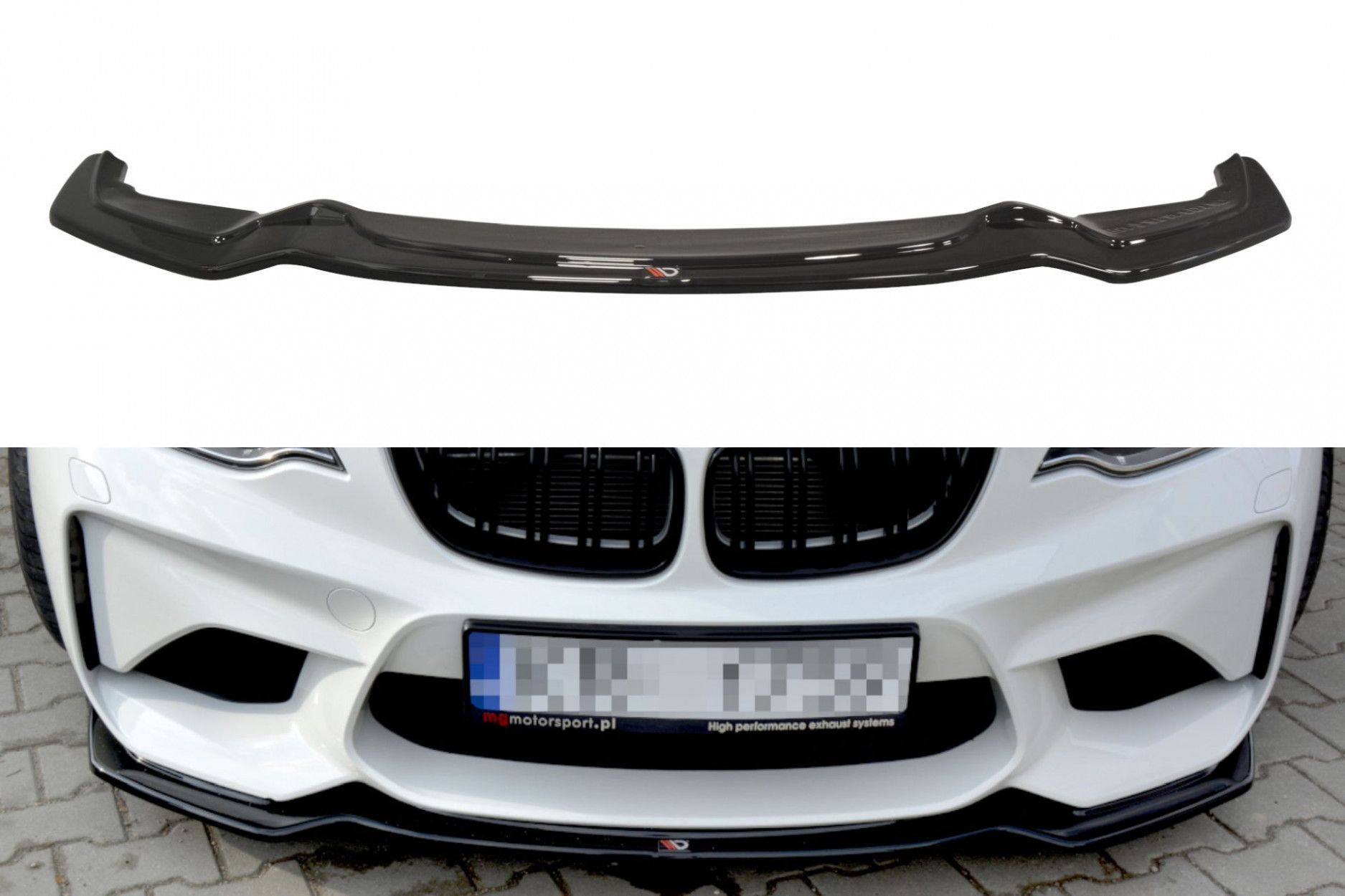 Maxton Design ABS Frontlippe für BMW 2er F87 M2 Coupe schwarz hochglanz