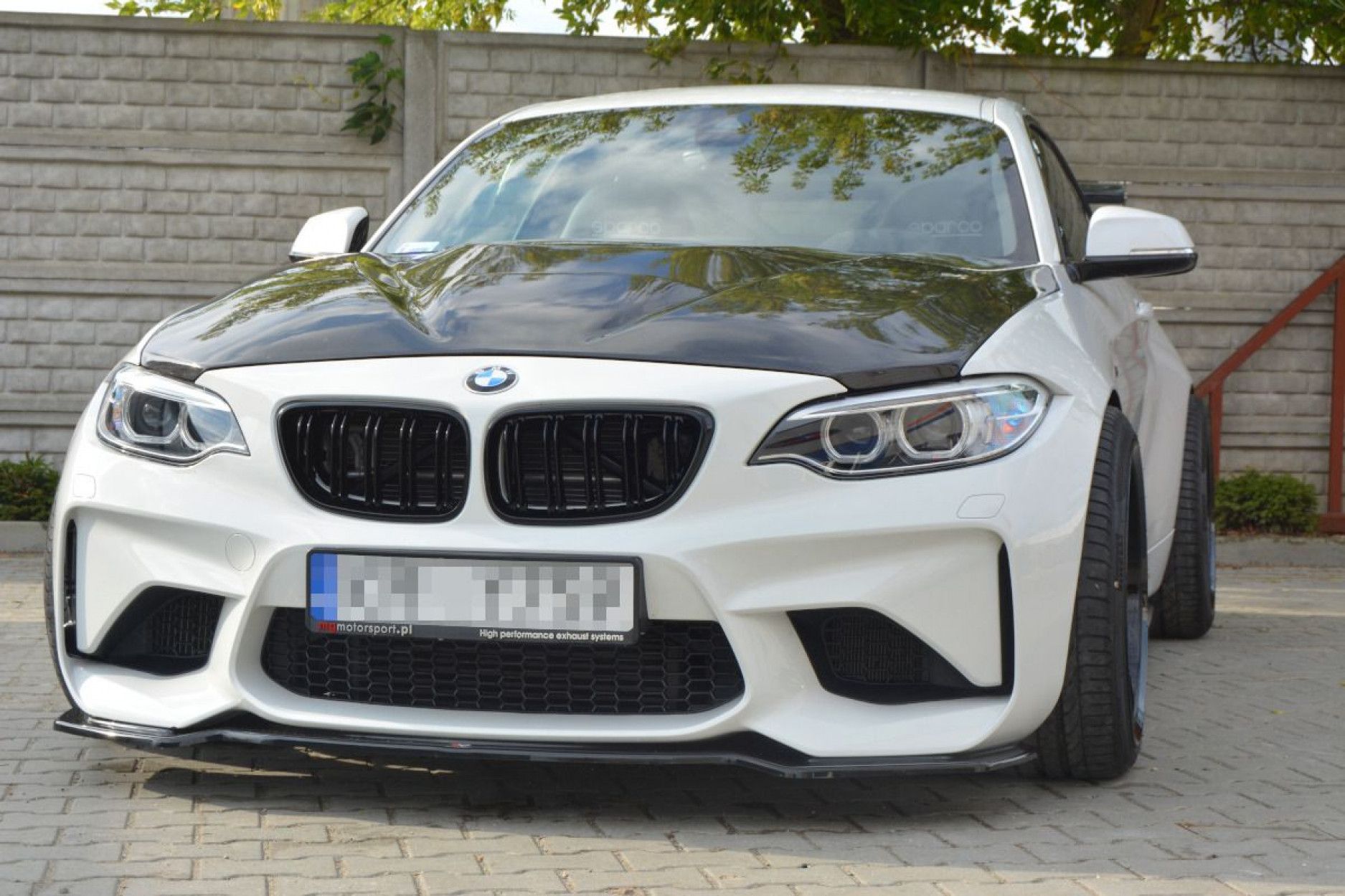 Maxton Design ABS Frontlippe für BMW 2er F87 M2 Coupe schwarz hochglanz (2) 