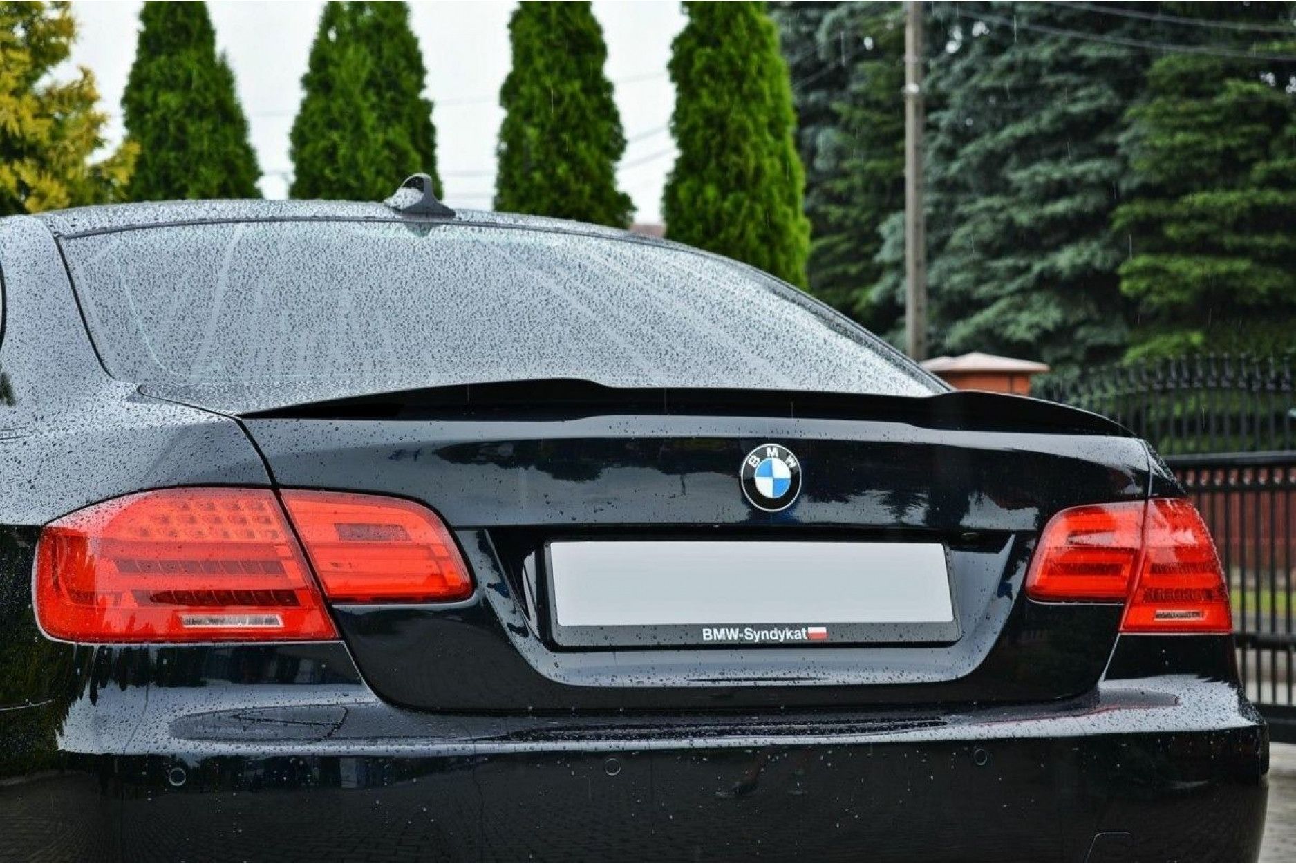 Maxton Design ABS Spoiler Aufsatz für BMW 3er E92 M3 M-Paket schwarz hochglanz