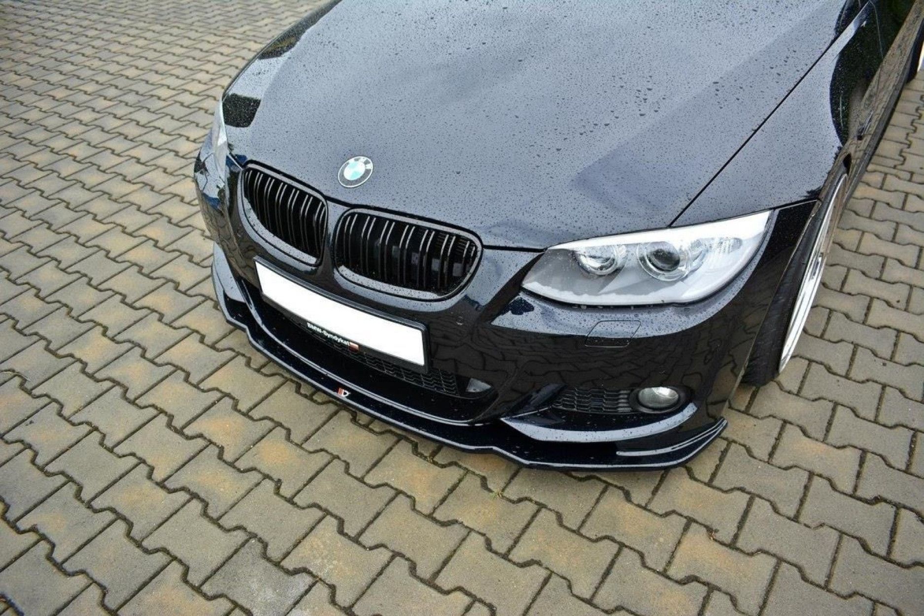 Maxton Design ABS Frontlippe V.2 für BMW 3er E92 M3 M-Paket Facelift schwarz hochglanz