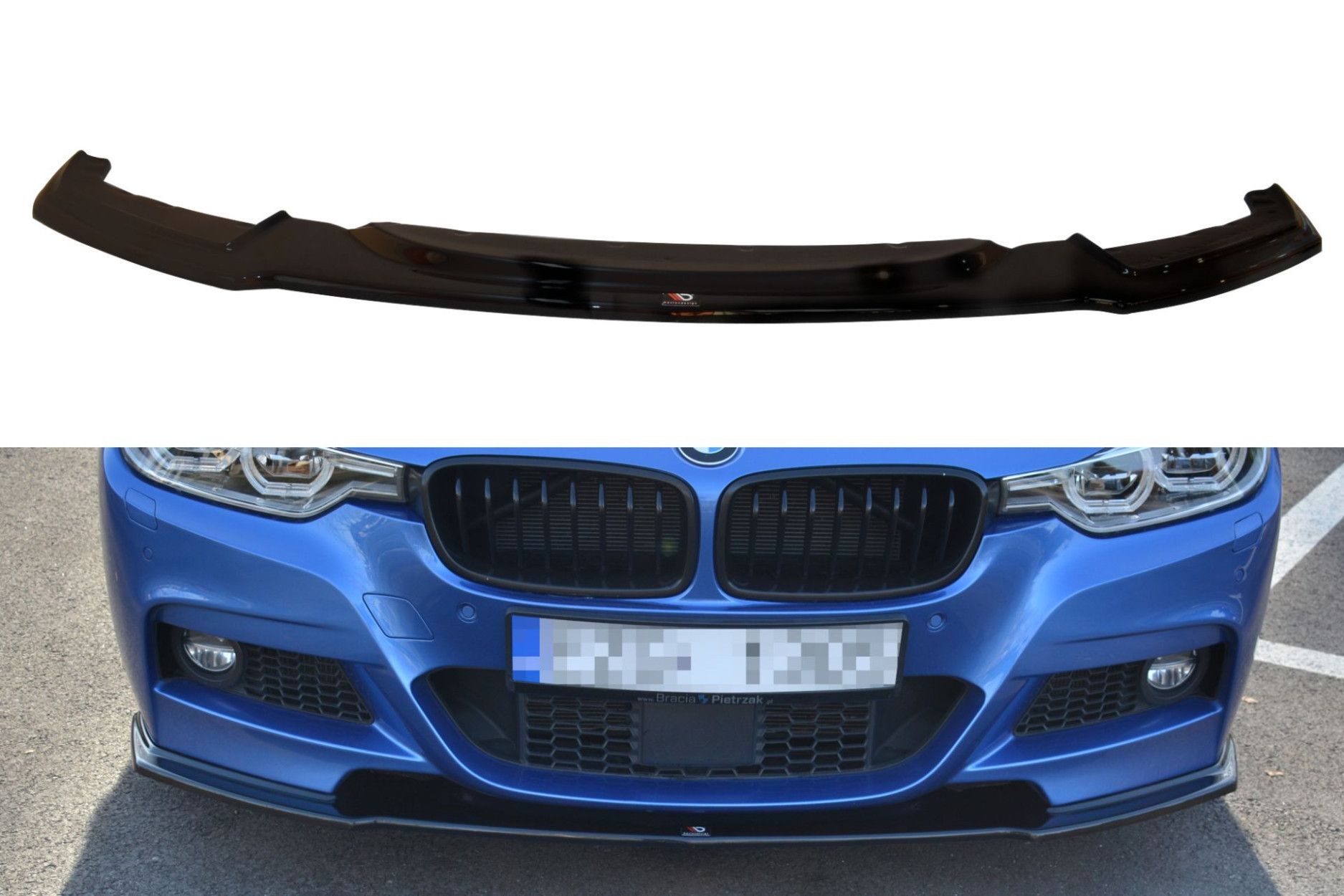 Maxton Design ABS Frontlippe für BMW 3er F30|F80 M3 M-Paket Limo schwarz hochglanz