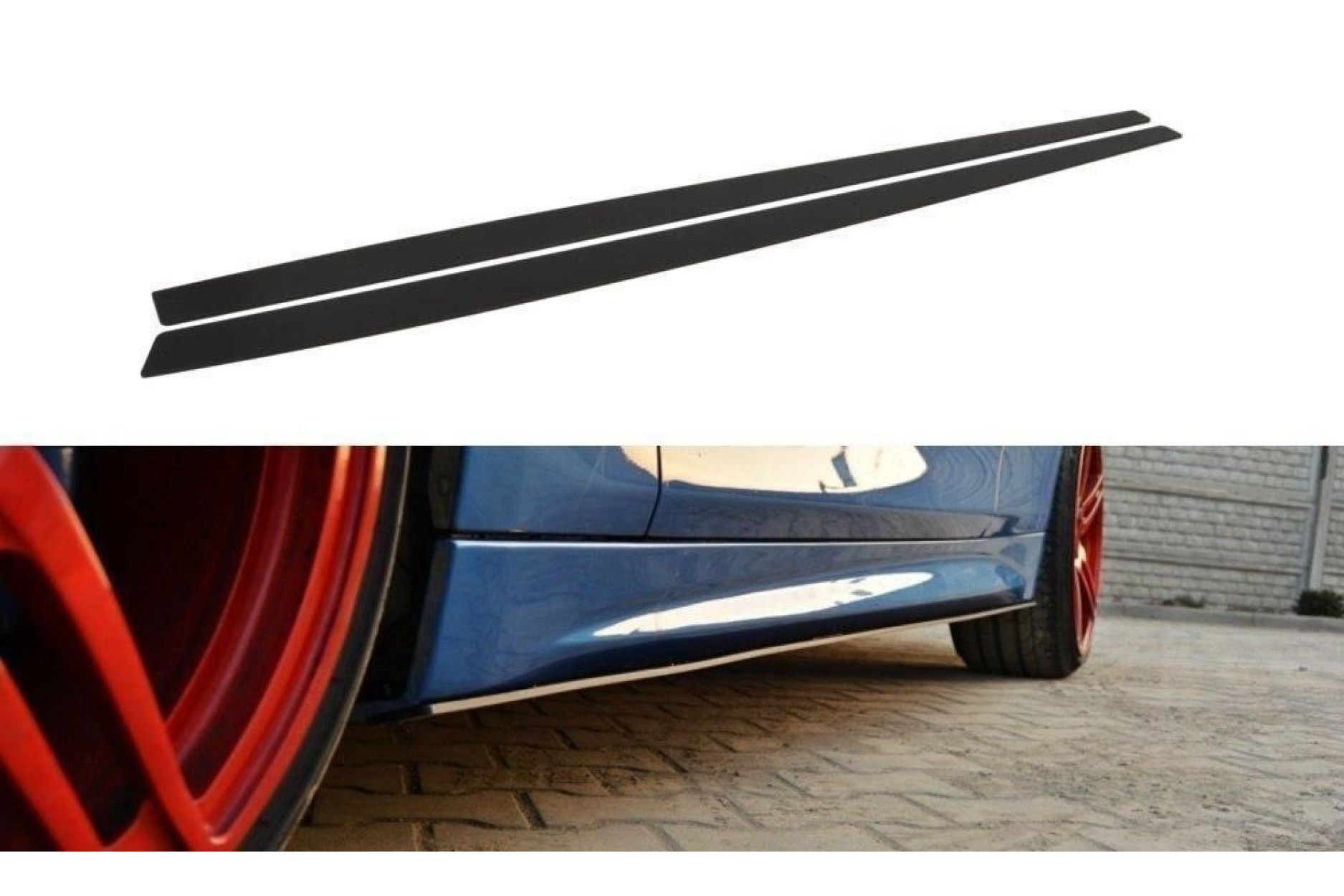 Maxton Design ABS Seitenschweller für BMW 4er F32 M-Paket schwarz matt