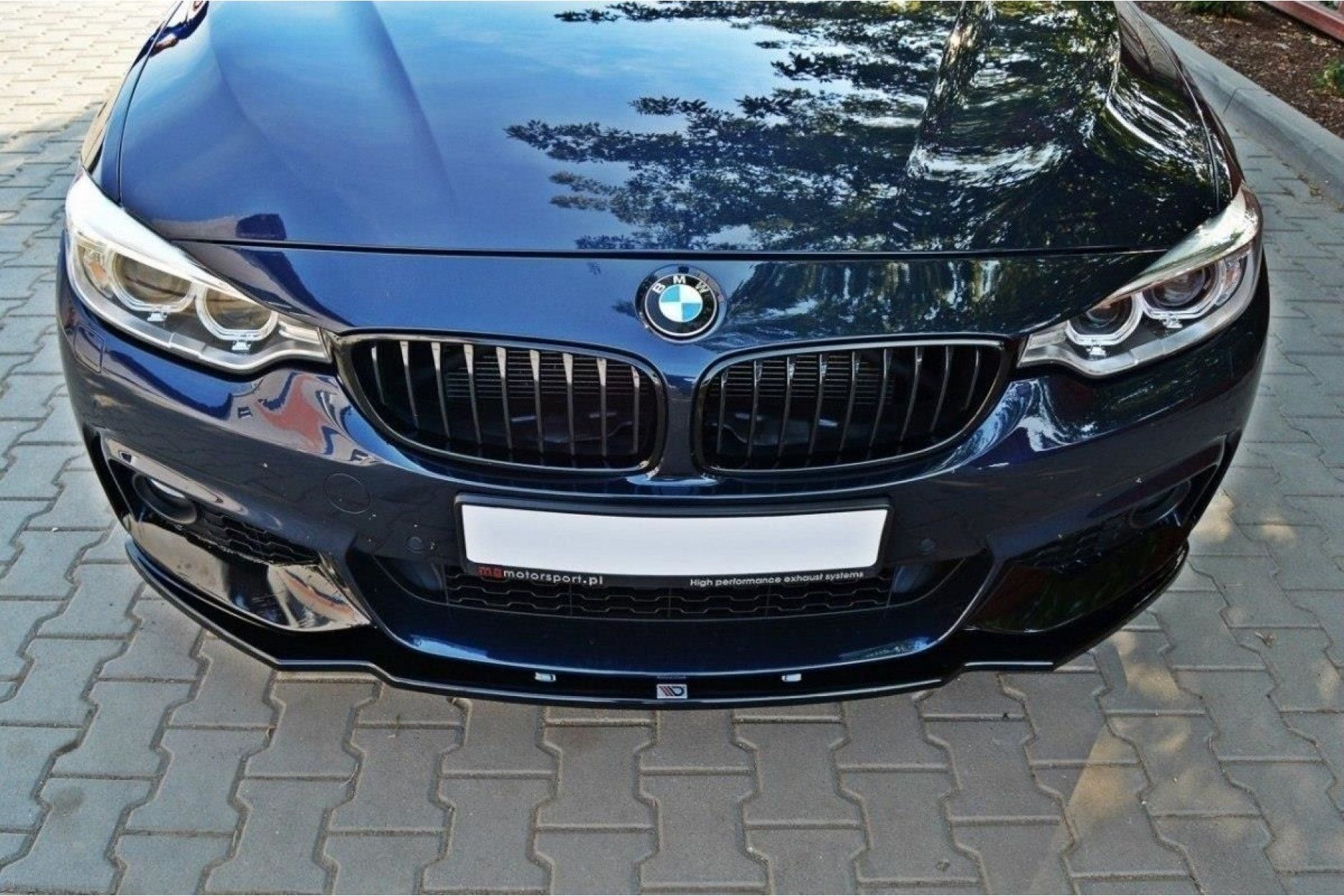 Maxton Design ABS Frontlippe V.1 für BMW 4er F32 M-Paket schwarz hochglanz (2) 