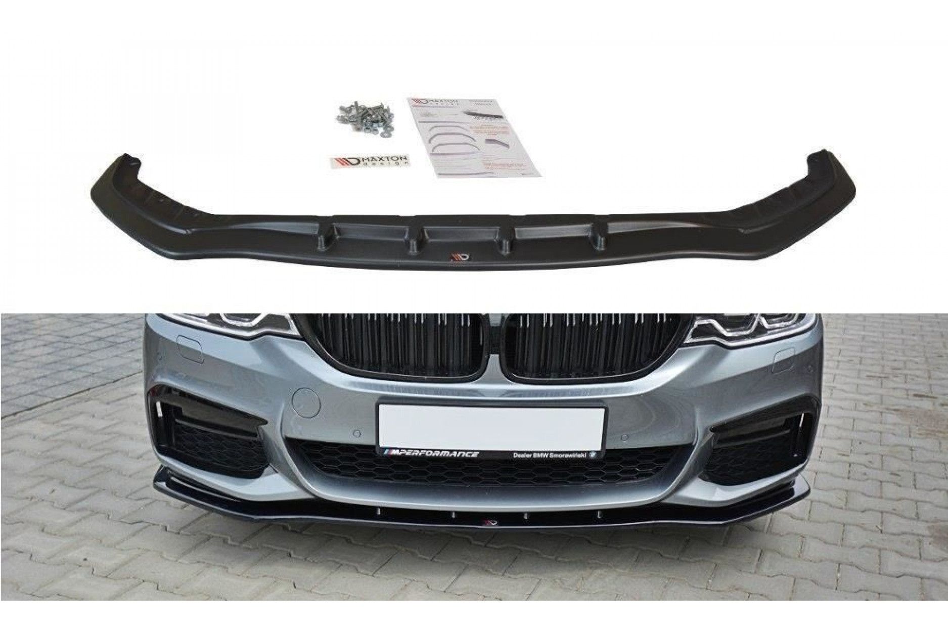Maxton Design ABS Frontlippe V.1 für BMW 5er G30|G31 M-Paket schwarz hochglanz